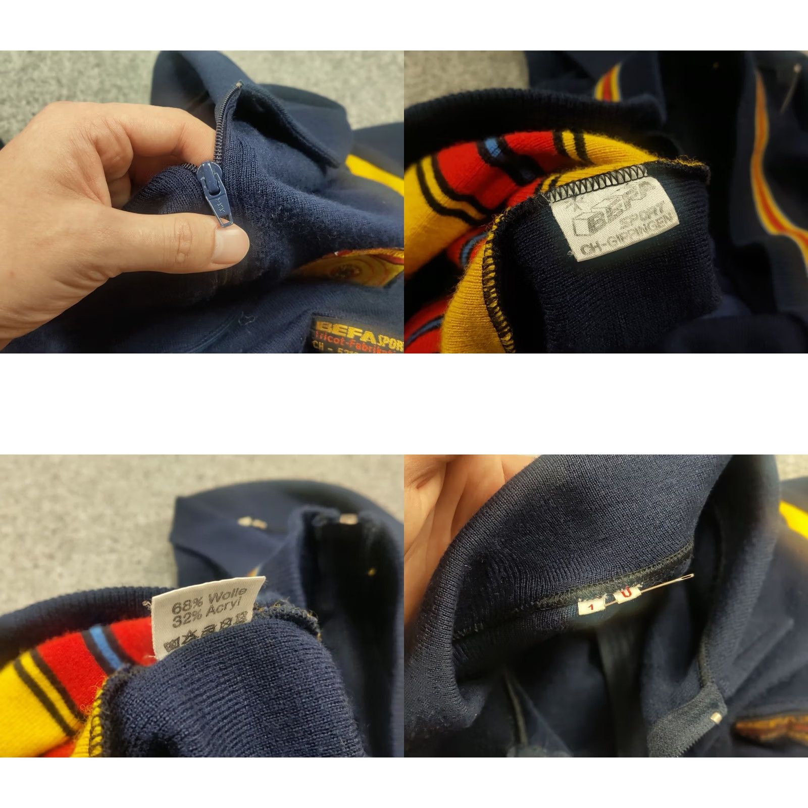 Vintage VINTAGE Befa Track jacket Wool Embroidered Blue 70s FFA Feldschützen Mohlin Wool Embroidered logo, Size L, Casual, Vintage 70s, United States Mens Size US L / EU 52-54 / 3 - 10 Thumbnail