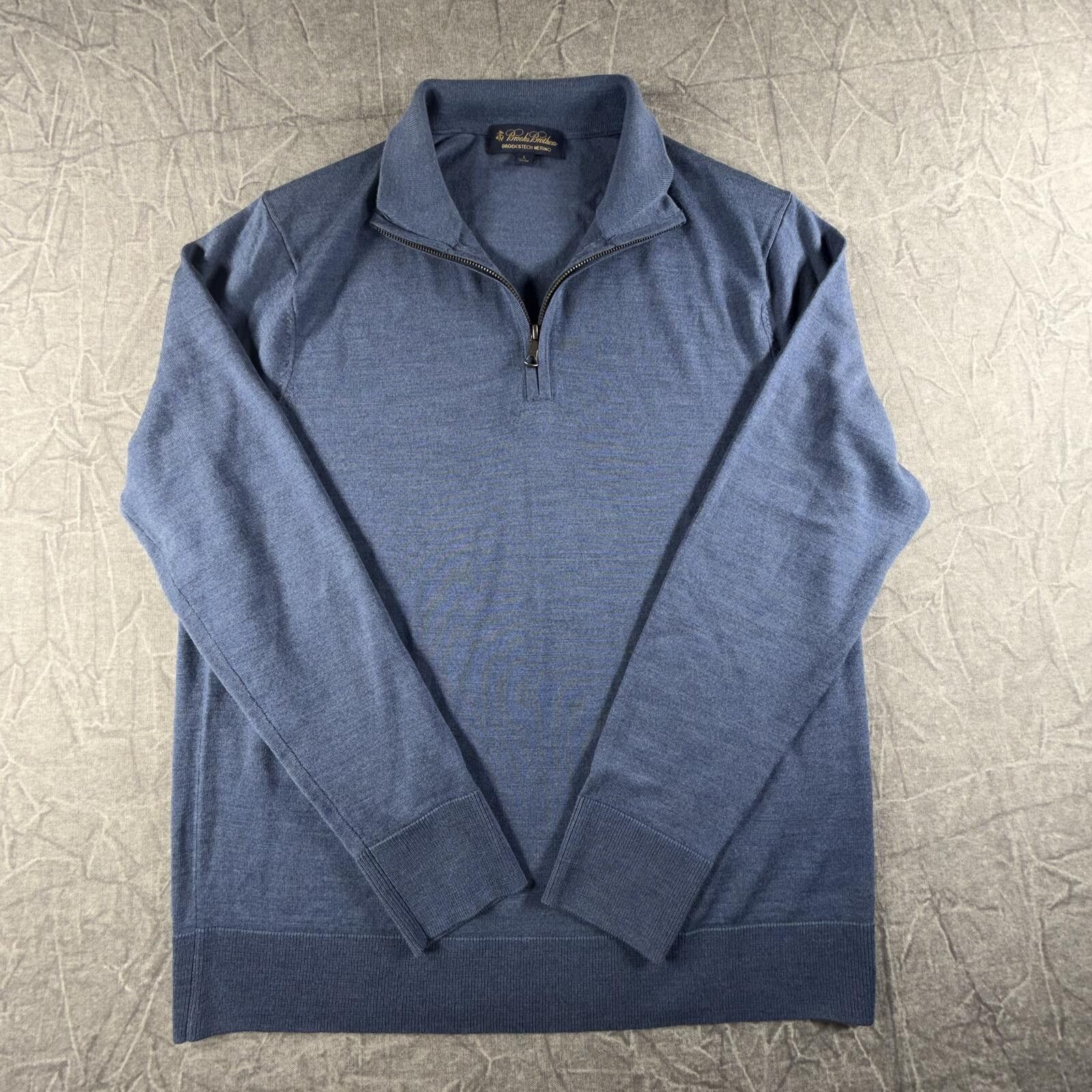 Brooks Brothers Brooks Brothers Sweater Men's L Blue Merino Brookstech Size US L / EU 52-54 / 3 - 1 Thumbnail