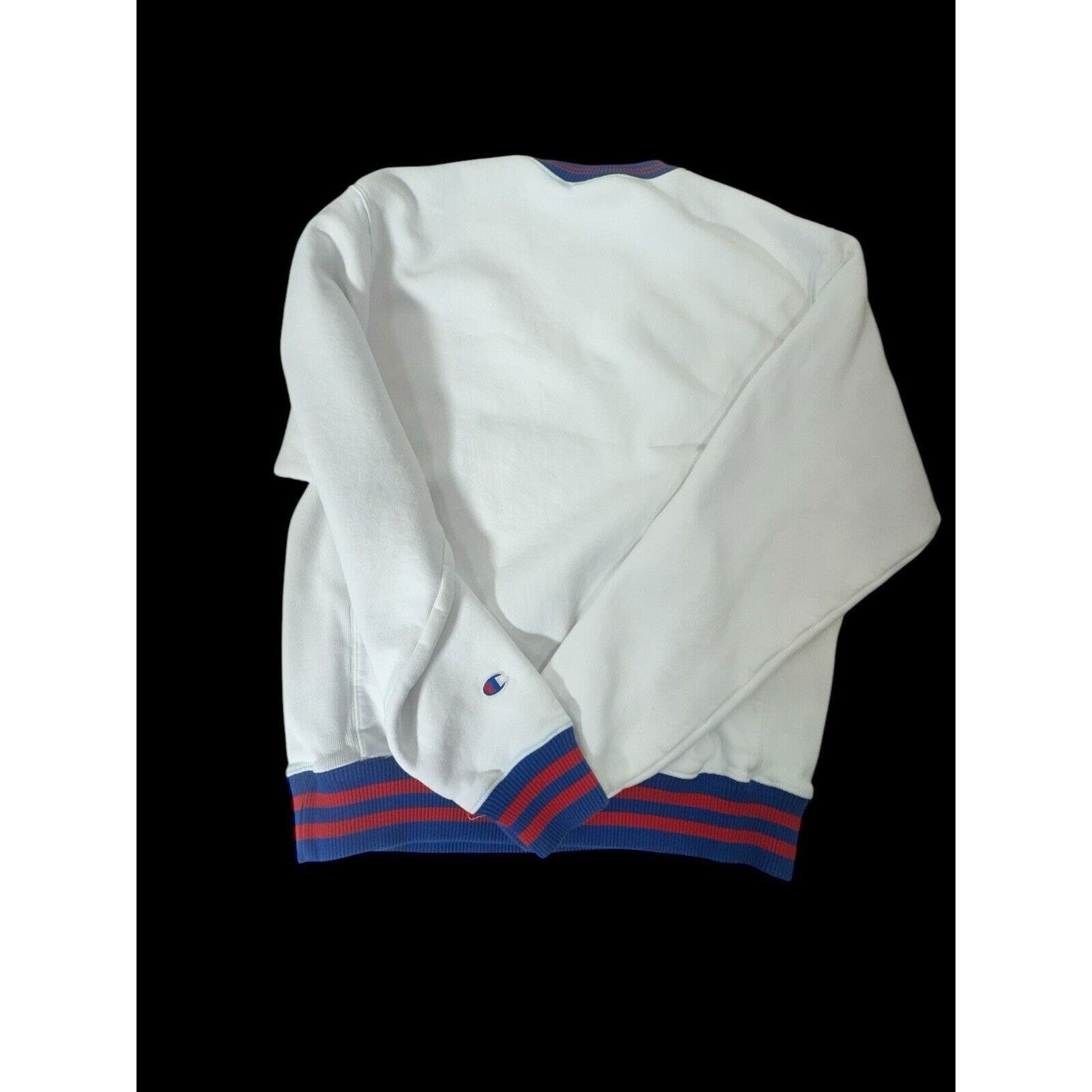 Champion Vintage 90s Champion Reverse Weave White Ringer Sweatshirt Size US M / EU 48-50 / 2 - 2 Thumbnail