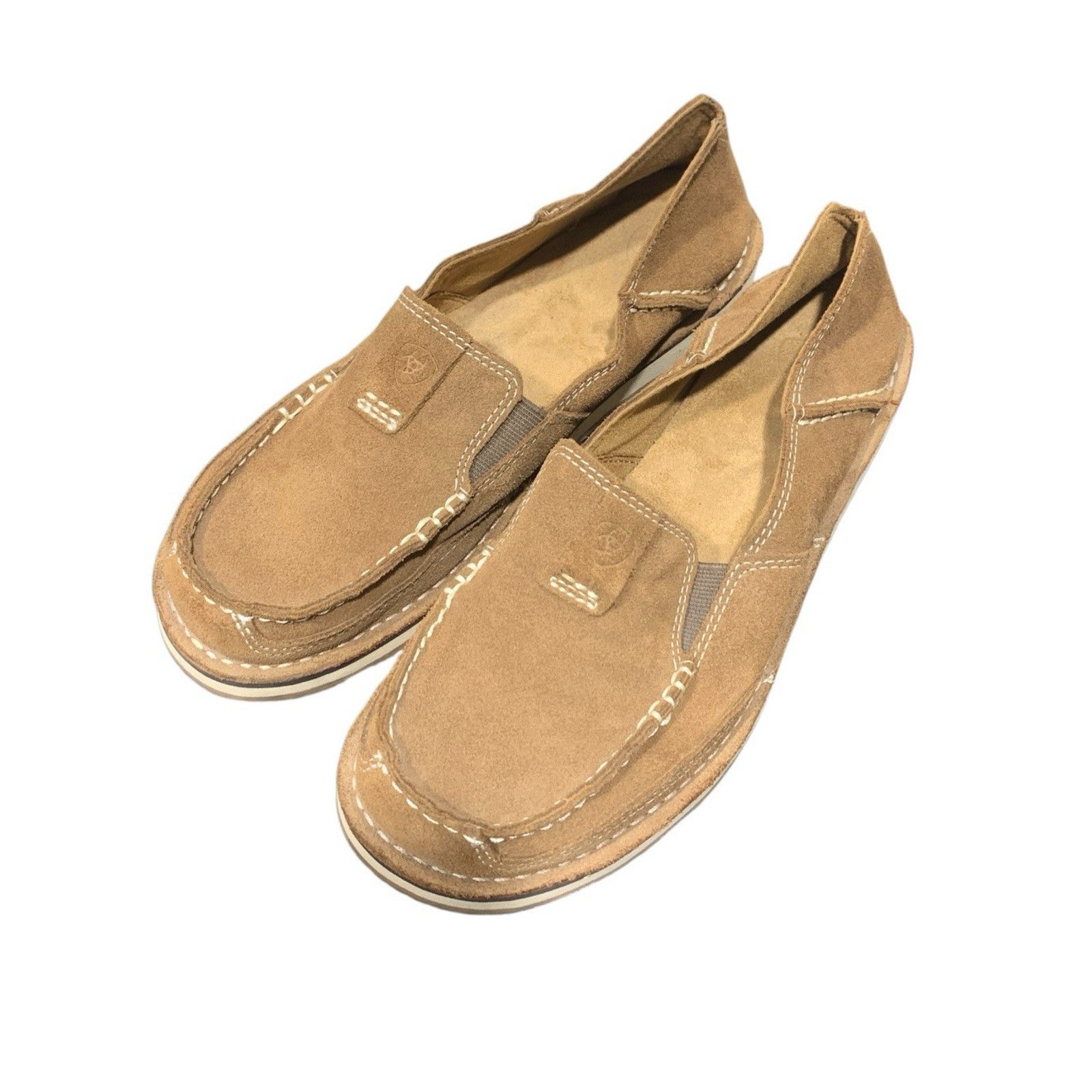 Ariat Ariat Womens Cruiser Brown Suede Leather Tooled Toe Sz 8.5 B Size US 8.5 / IT 38.5 - 1 Thumbnail