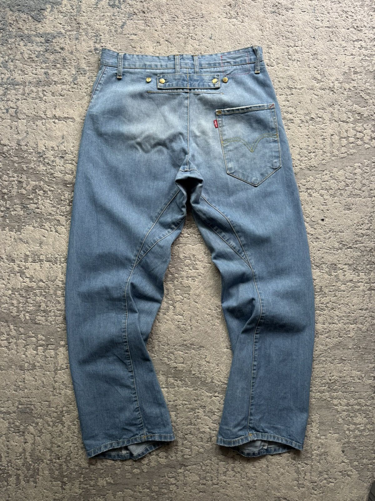 Levi's Vintage Clothing Levis Engineered Buckle Back Vintage Twisted Jeans 31x32 Size US 31 - 1 Thumbnail
