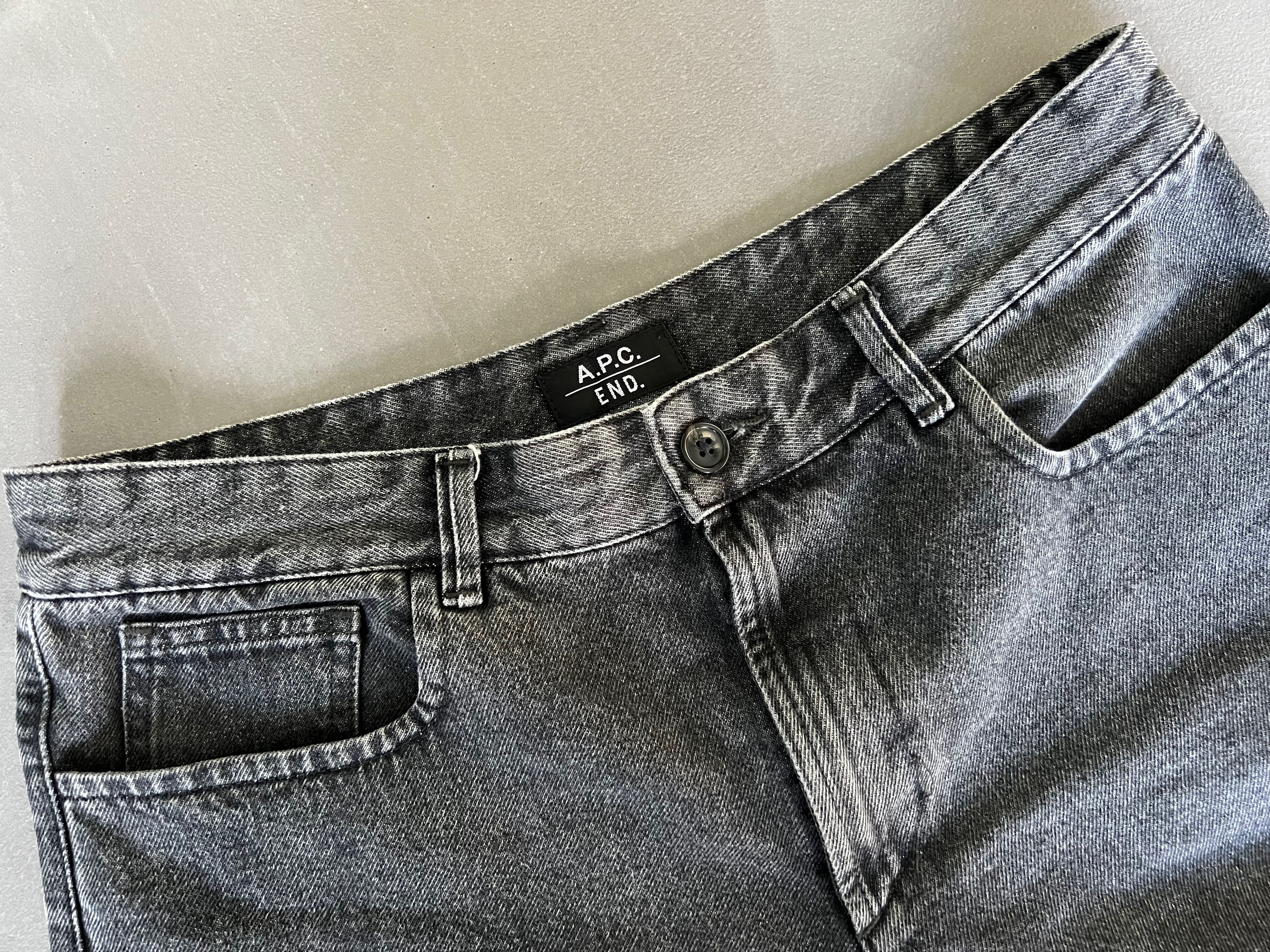 A.P.C. × END. A.P.C. x END Cling Denim Shorts, Grey, Stonewashed Size US 30 / EU 46 - 2 Thumbnail