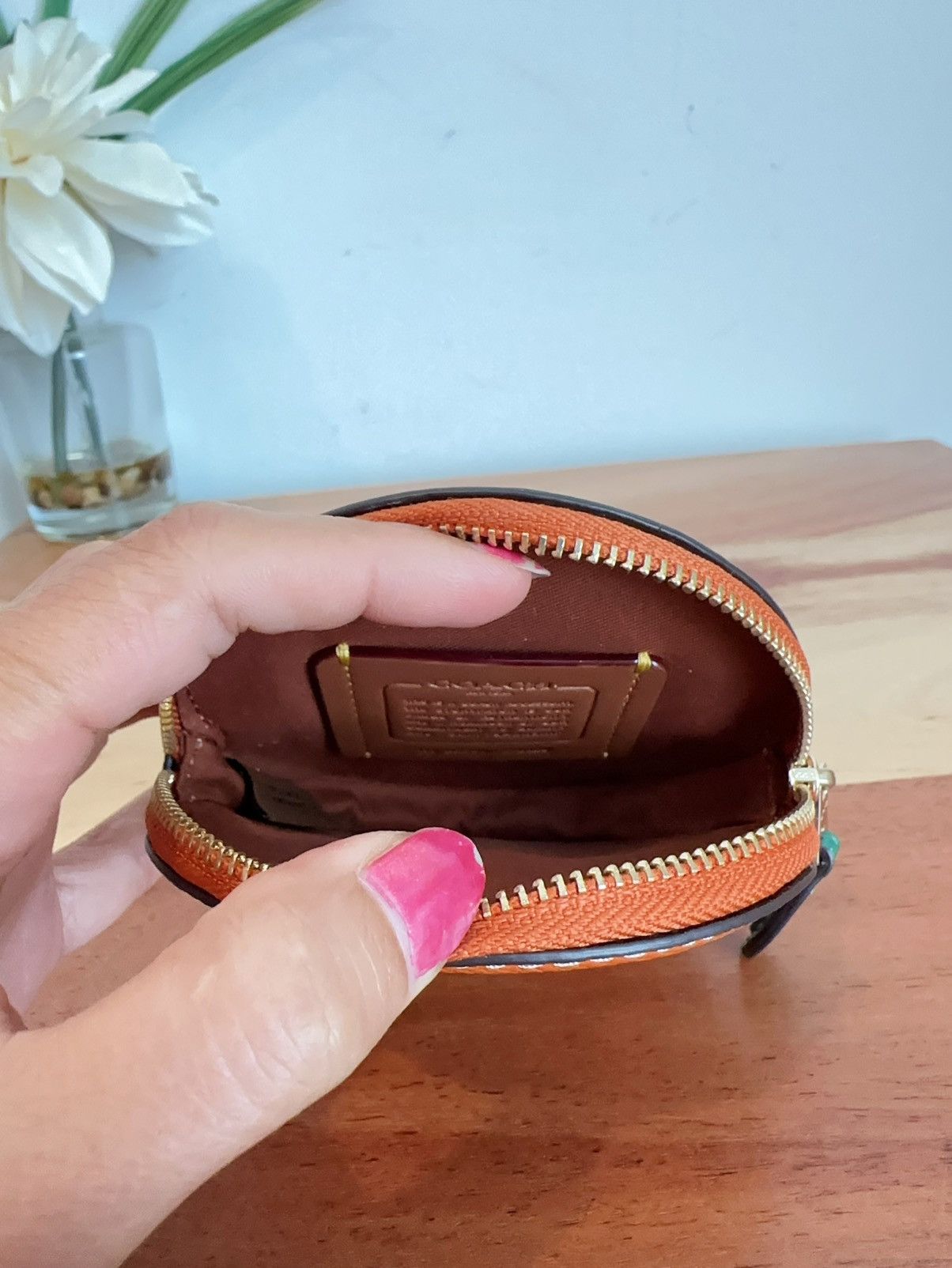 Coach NWT Coach Orange Coin Case Size ONE SIZE - 4 Thumbnail