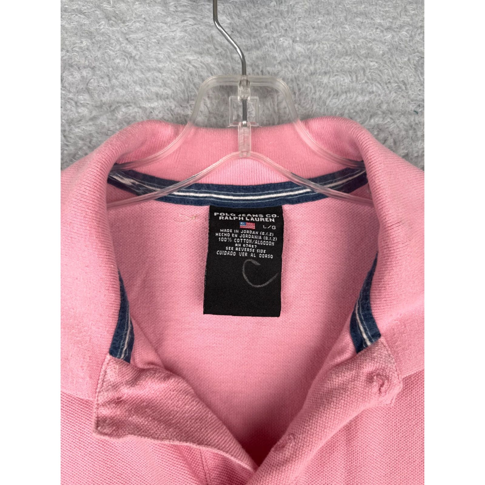 Ralph Lauren VINTAGE Ralph Lauren Polo Shirt Men Large Pink Cotton Knit Short Sleeve Casual Activewear Size US L / EU 52-54 / 3 - 7 Thumbnail