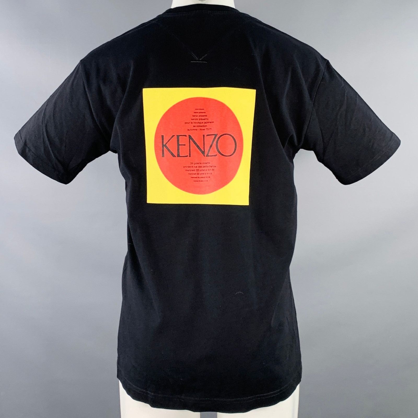 Kenzo Paris Black Multi Color Print Cotton Crew-Neck T-shirt Size US M / EU 48-50 / 2 - 4 Thumbnail