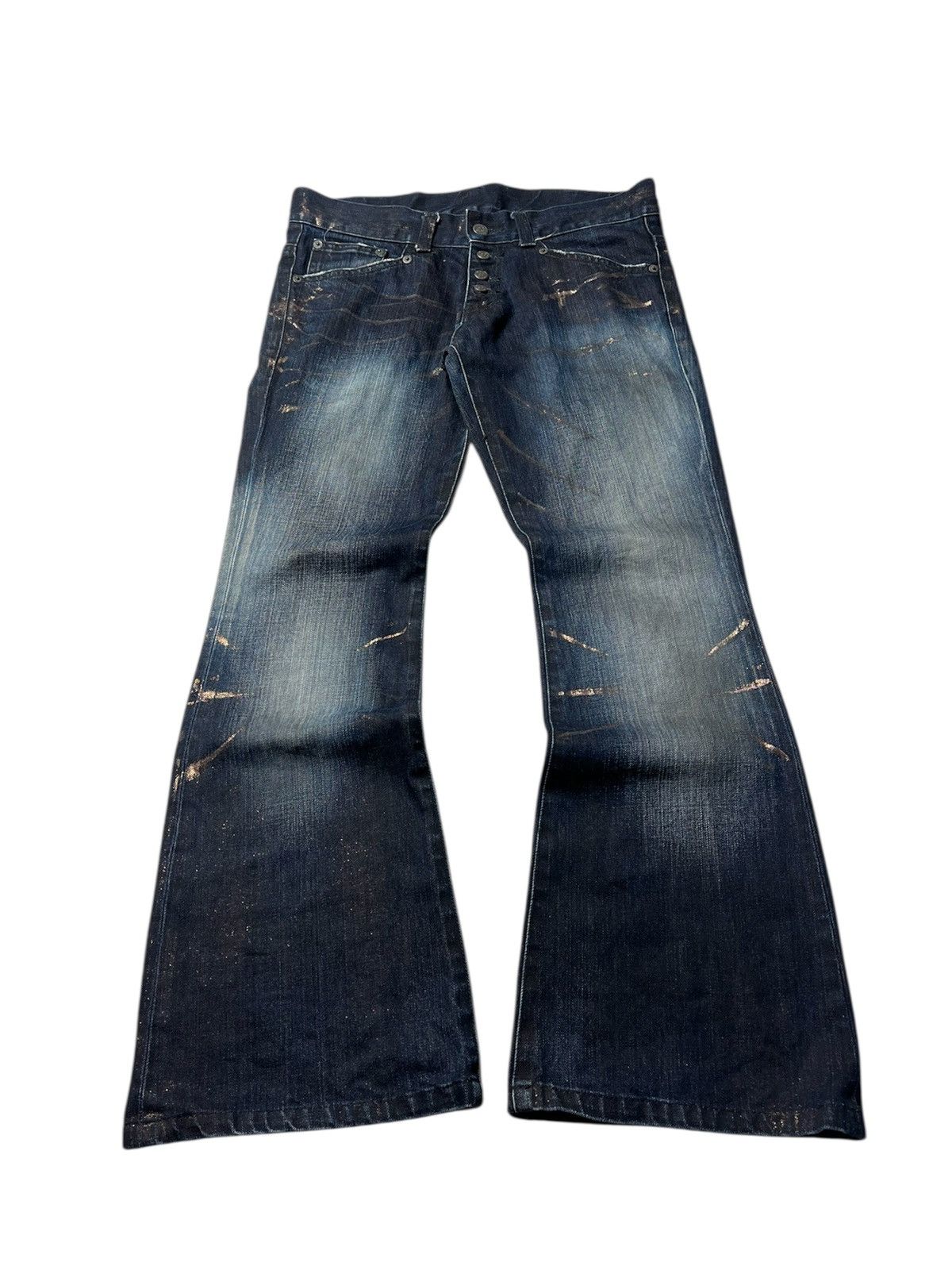 Tornado Mart Tornado Mart Button Super Flare Pants Size US 30 / EU 46 - 1 Thumbnail