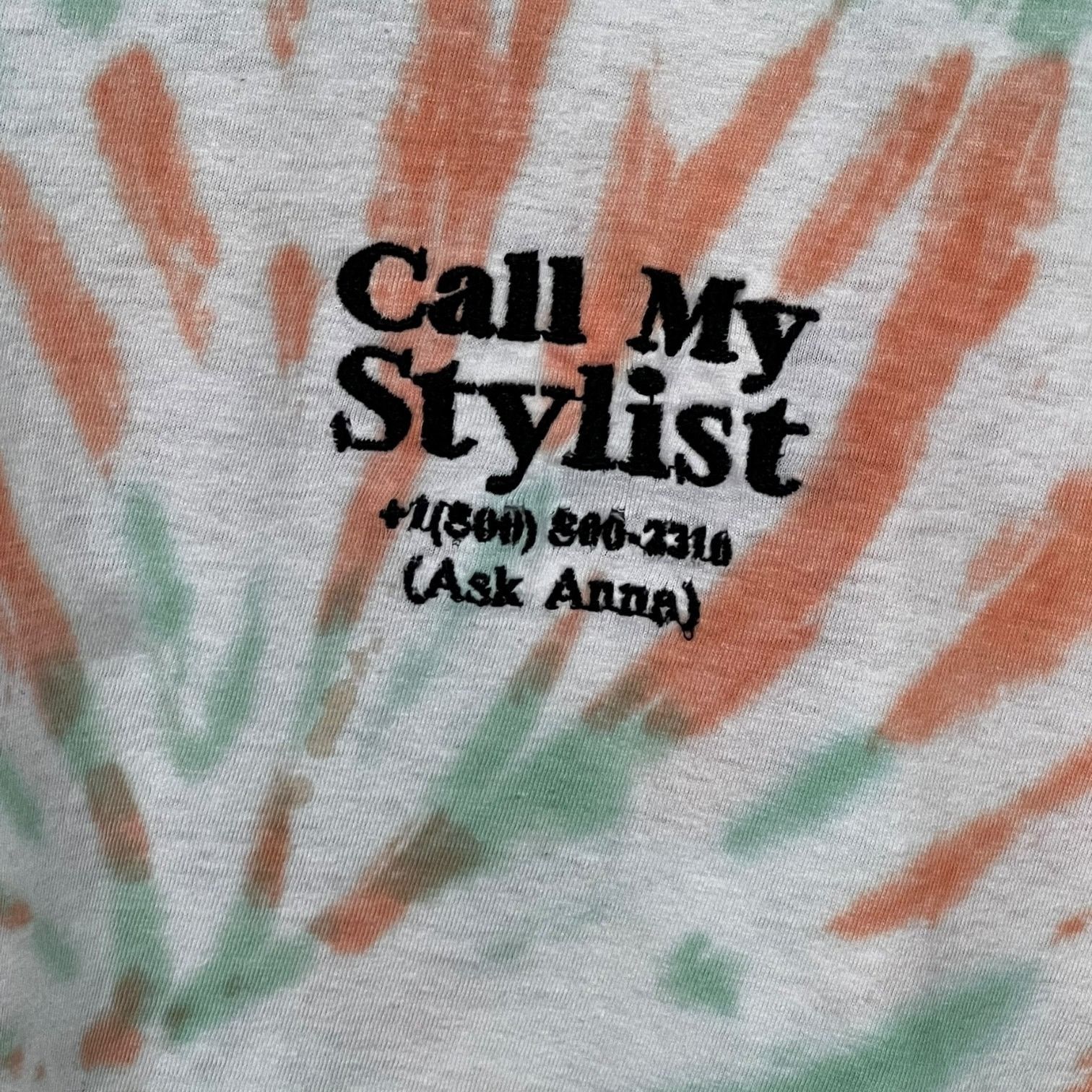 Eleven Paris Men's Elevenparis Tie-Dye Call My Stylist T-shirt Size Small Size US S / EU 44-46 / 1 - 2 Thumbnail