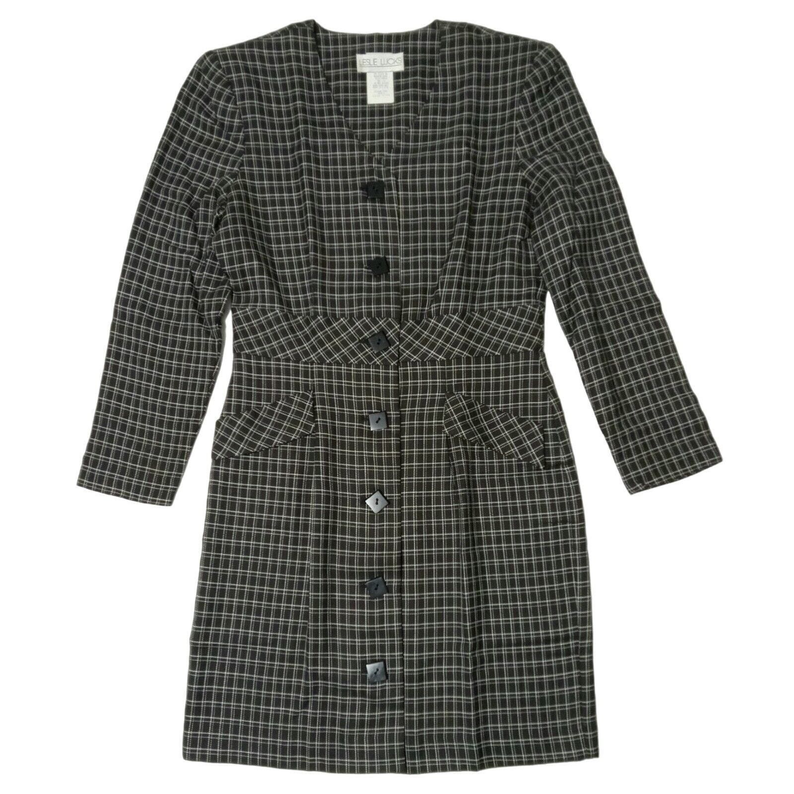 & Other Stories Vintage Leslie Lucks Dress 9/10 Women's Plaid Long Sleeve Size M / US 6-8 / IT 42-44 - 1 Thumbnail