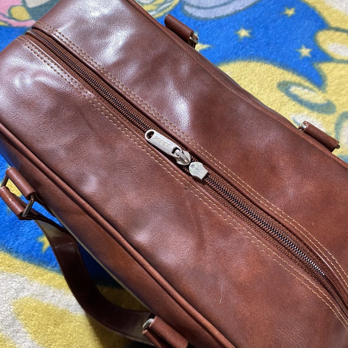 Adidas Vintage Adidas Leather Gym Bag Size ONE SIZE - 13 Thumbnail