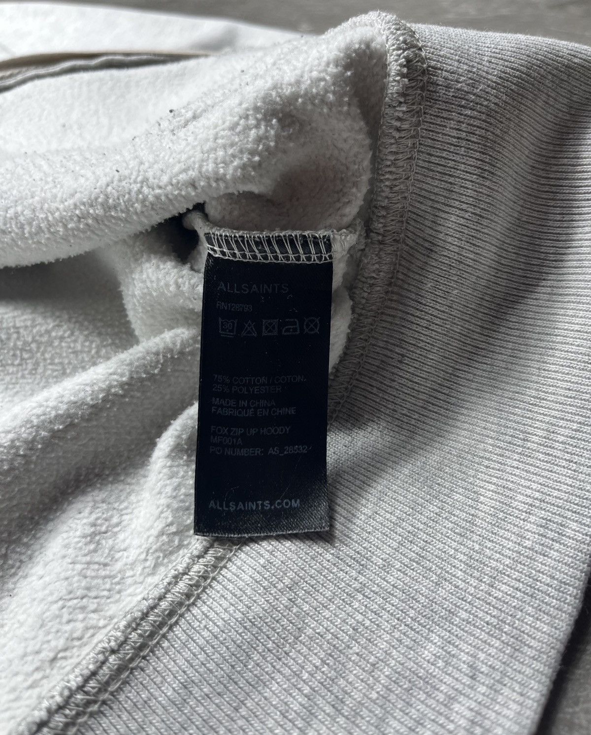 Allsaints Allsaints Full Zip Hoodie Vintage Grey Size S Y2k Size US S / EU 44-46 / 1 - 15 Thumbnail