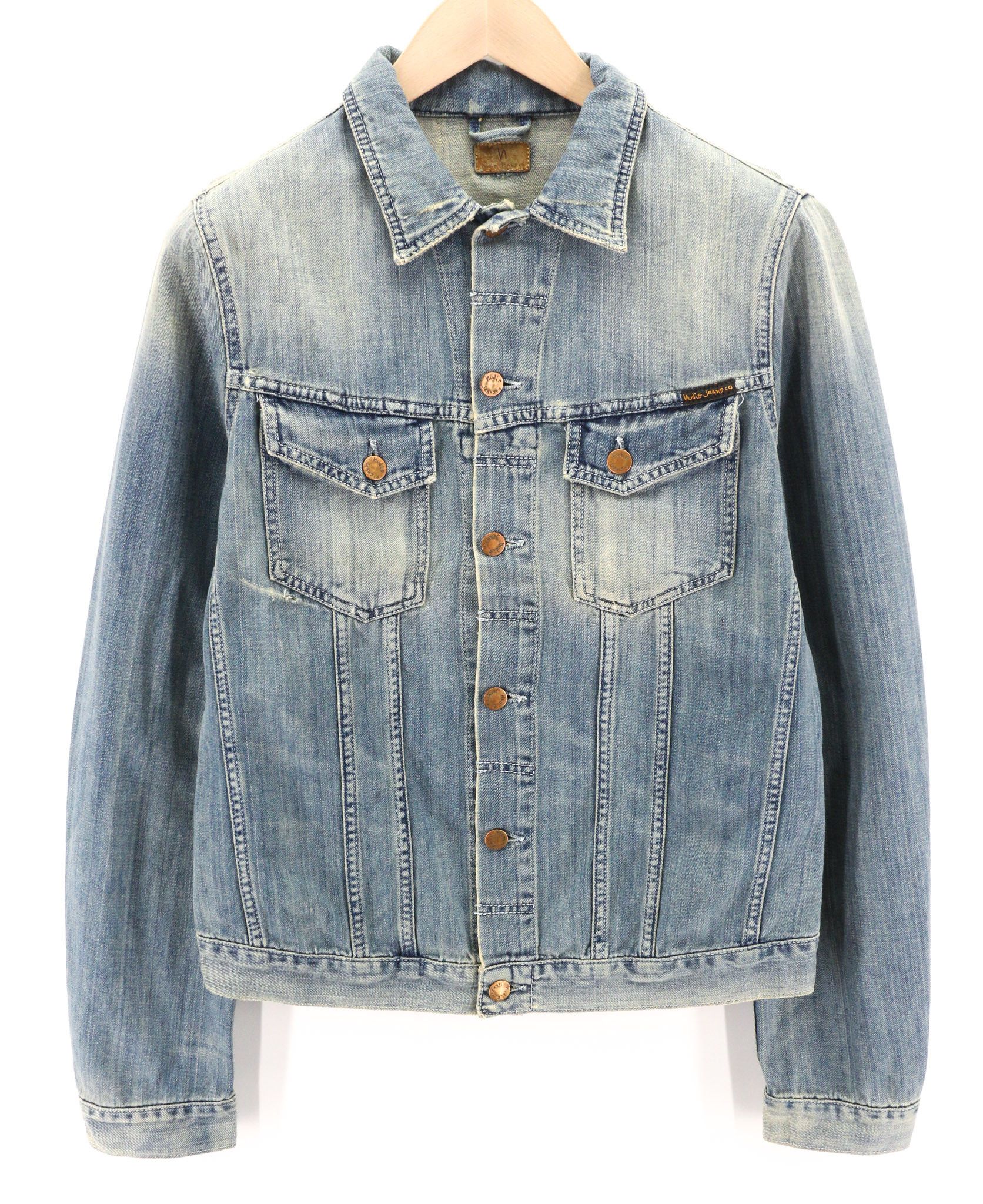 Nudie Jeans BILLY M Denim Light Shades Buttoned Blue Jacket 80754 Size US M / EU 48-50 / 2 - 1 Thumbnail