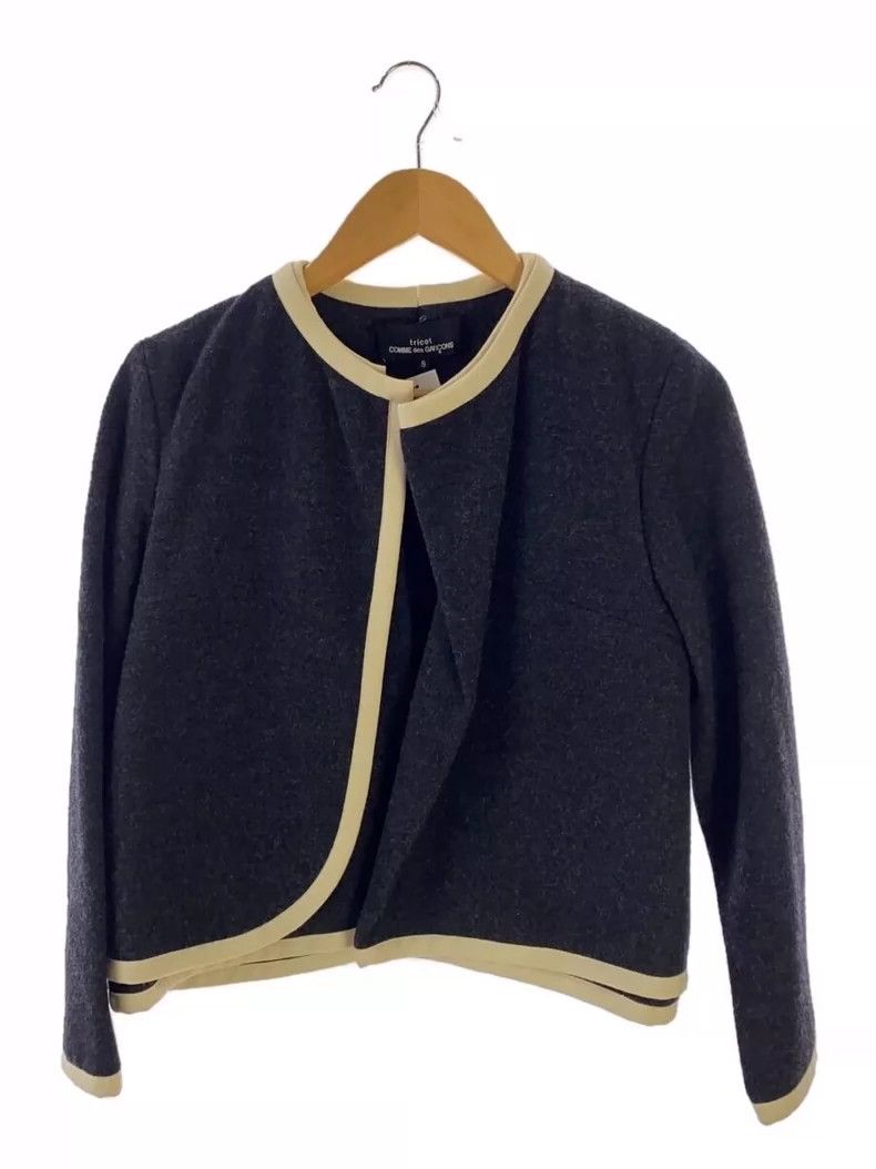 Comme des Garcons Comme Des Garcons Cream-trimmed wool coat Size S / US 4 / IT 40 - 1 Thumbnail