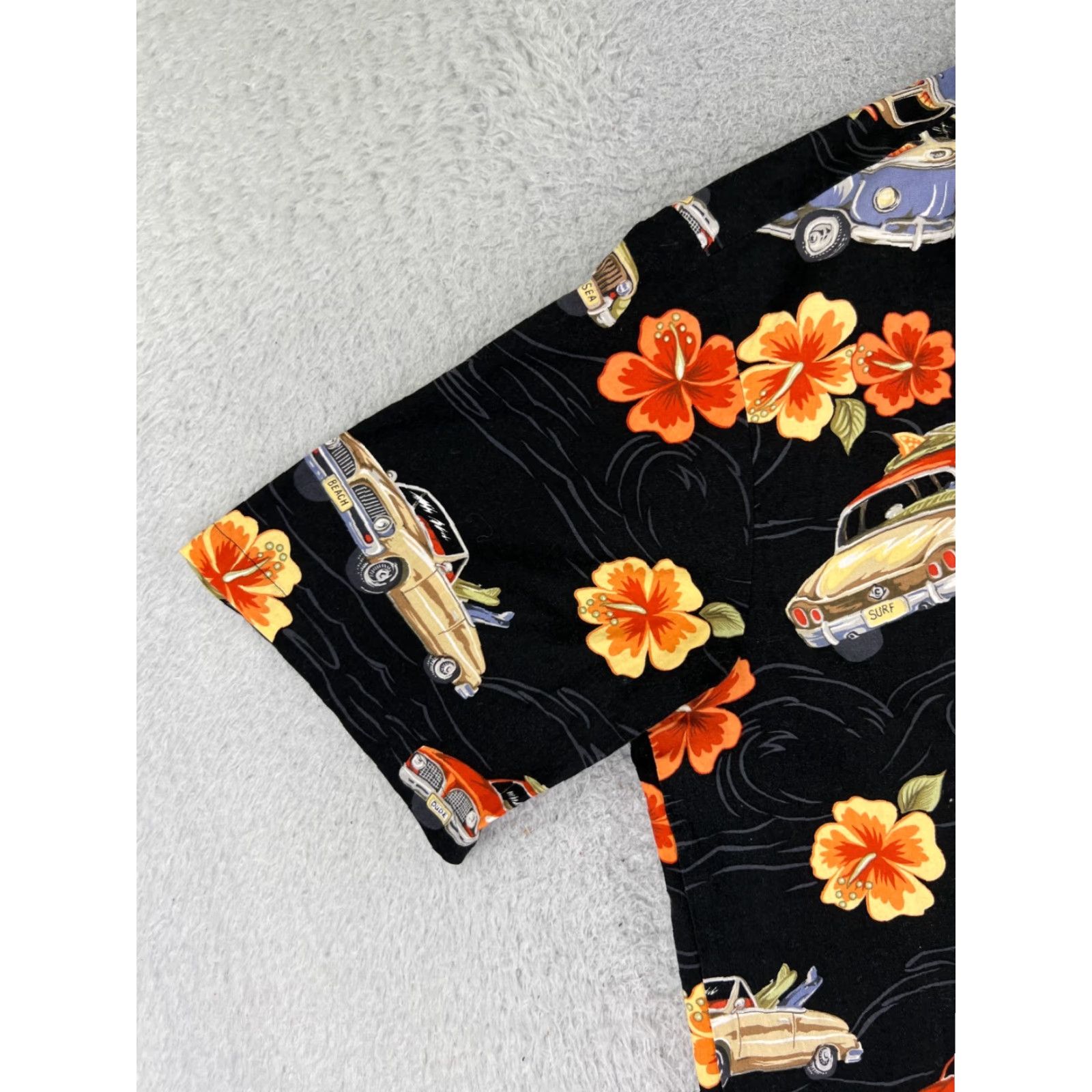 Vintage Pacific Legend Shirt Mens XL Black Floral Classic Cars Hawaiian Cotton Size US XL / EU 56 / 4 - 3 Thumbnail
