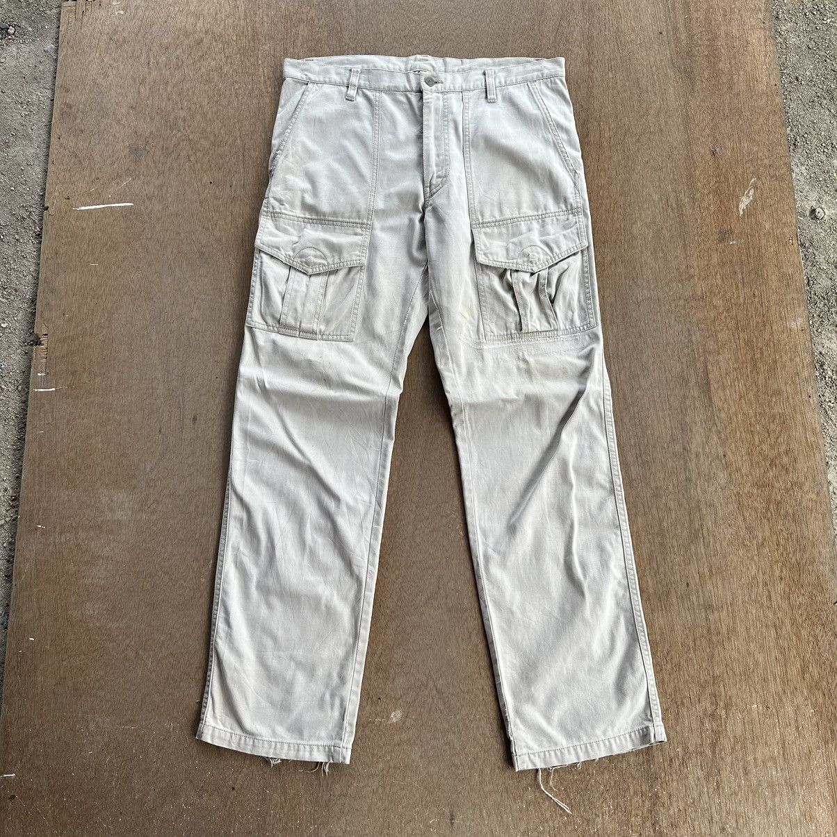 image of Barbour x Classics Australia W36 L33Vintage Driza-Bone Trousers Cinch Back Made In Japan in Beige
