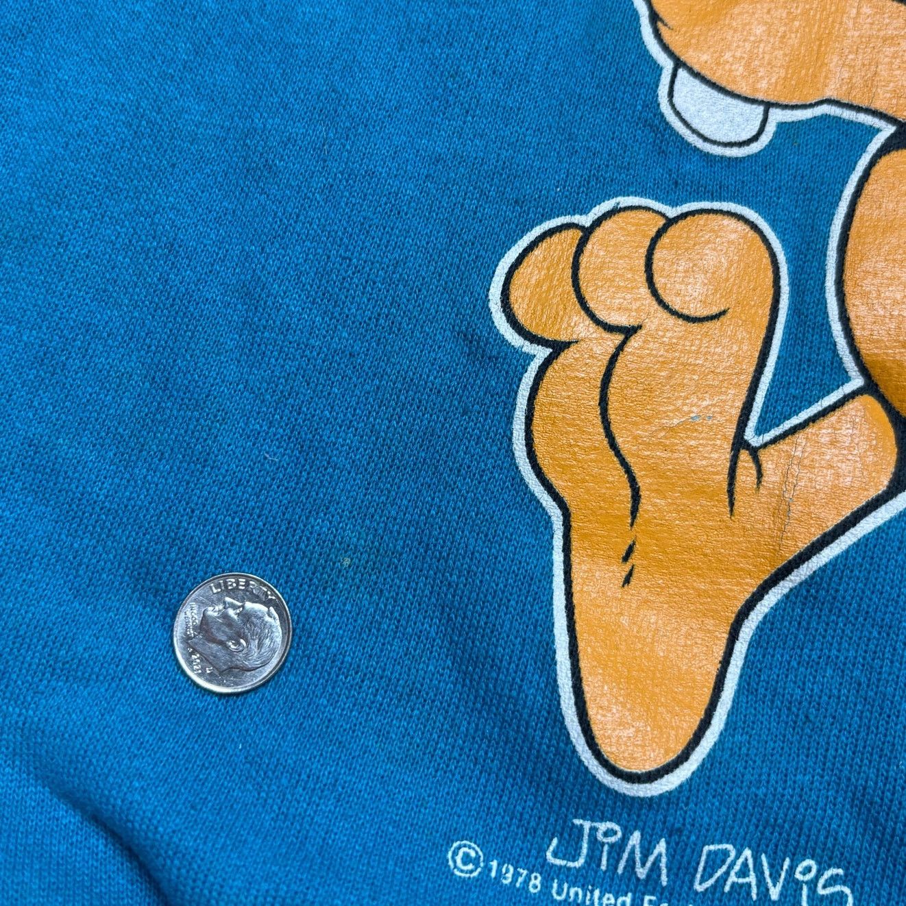 Velva Sheen × Vintage Vintage 70s Jim Davis Garfield Palm Spring Sweatshirt Mens S Size US S / EU 44-46 / 1 - 9 Thumbnail