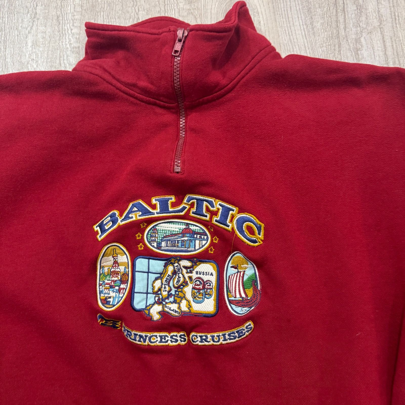 Vintage Vintage Baltic Princess Cruises Sweatshirt Adult XL Red Size US XL / EU 56 / 4 - 3 Thumbnail