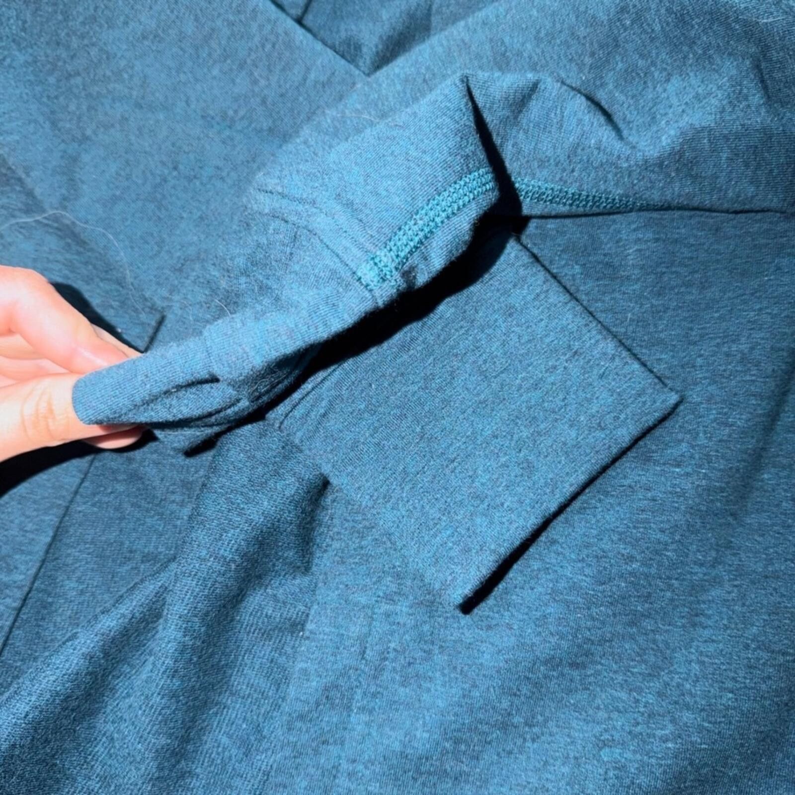 Lululemon Lululemon Athletica Teal Heathered Wrap Cardigan Size S / US 4 / IT 40 - 2 Thumbnail