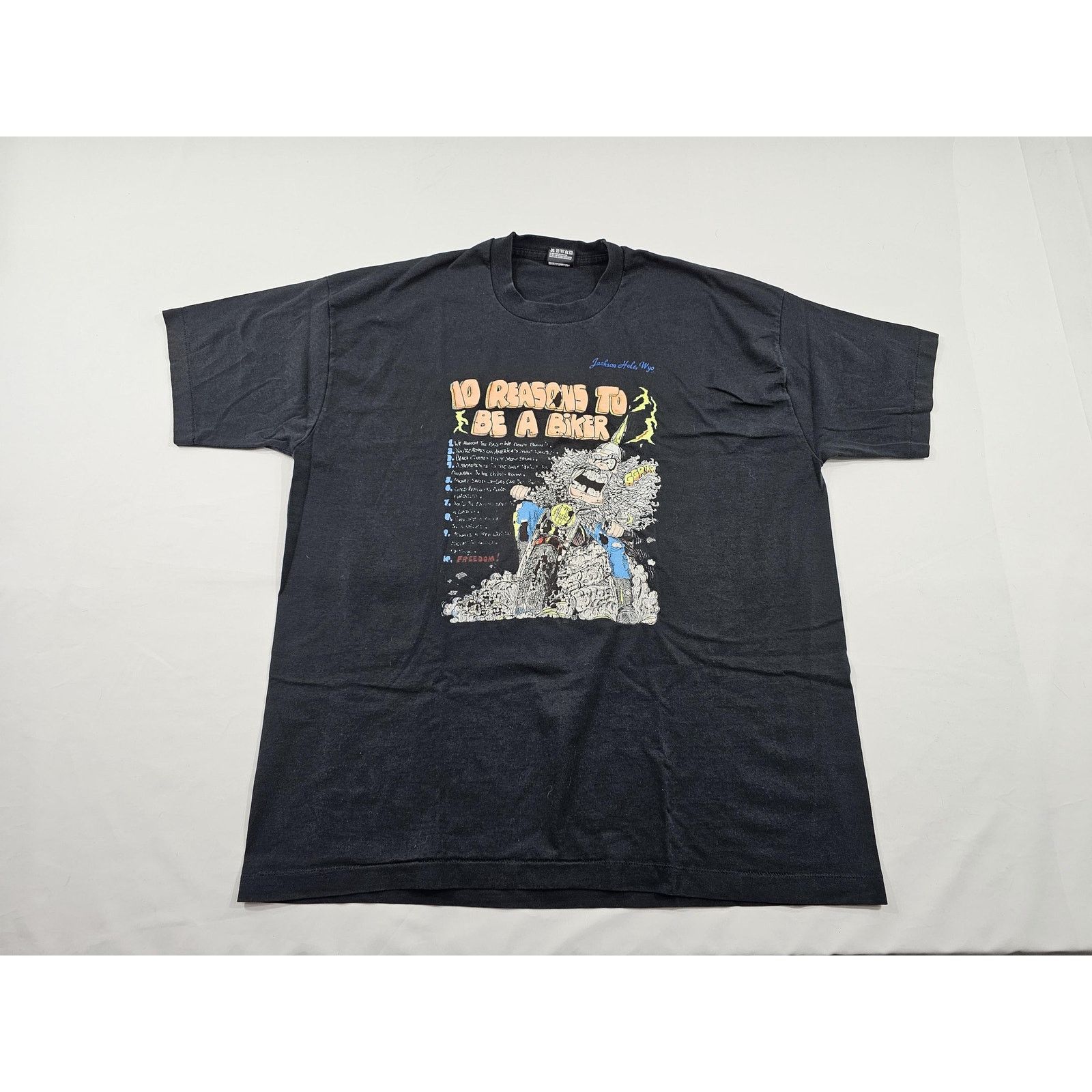 Fruit Of The Loom Vintage 10 Reasons to Be a Biker Motorcycle T-shirt Sz 2XL Size US XXL / EU 58 / 5 - 1 Thumbnail