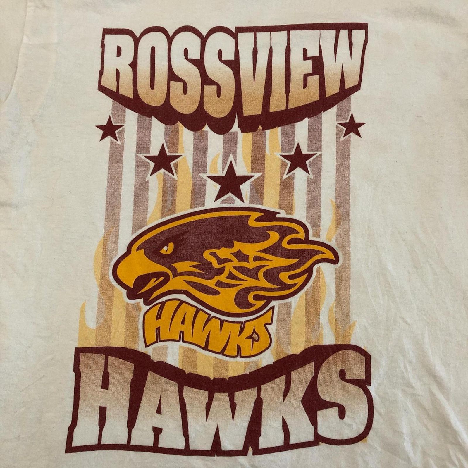 Gildan Men’s White ‘Rossview Hawks’ Screaming Eagle Graphic Tee Size US M / EU 48-50 / 2 - 3 Thumbnail