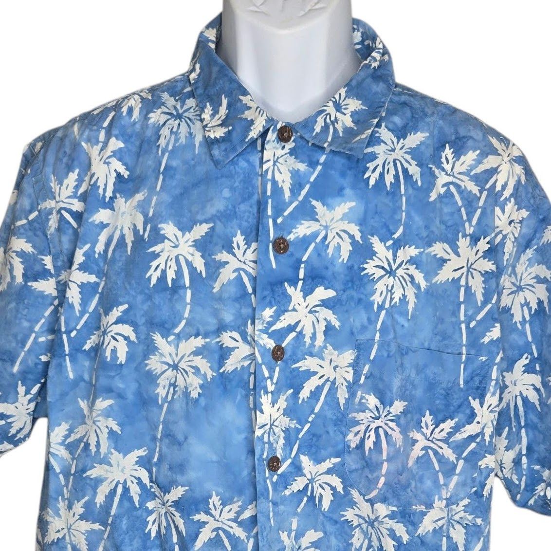 Lands' End Lands End Mens Tropical Print Shirt Large 16/16.5 Palms Size US L / EU 52-54 / 3 - 2 Thumbnail