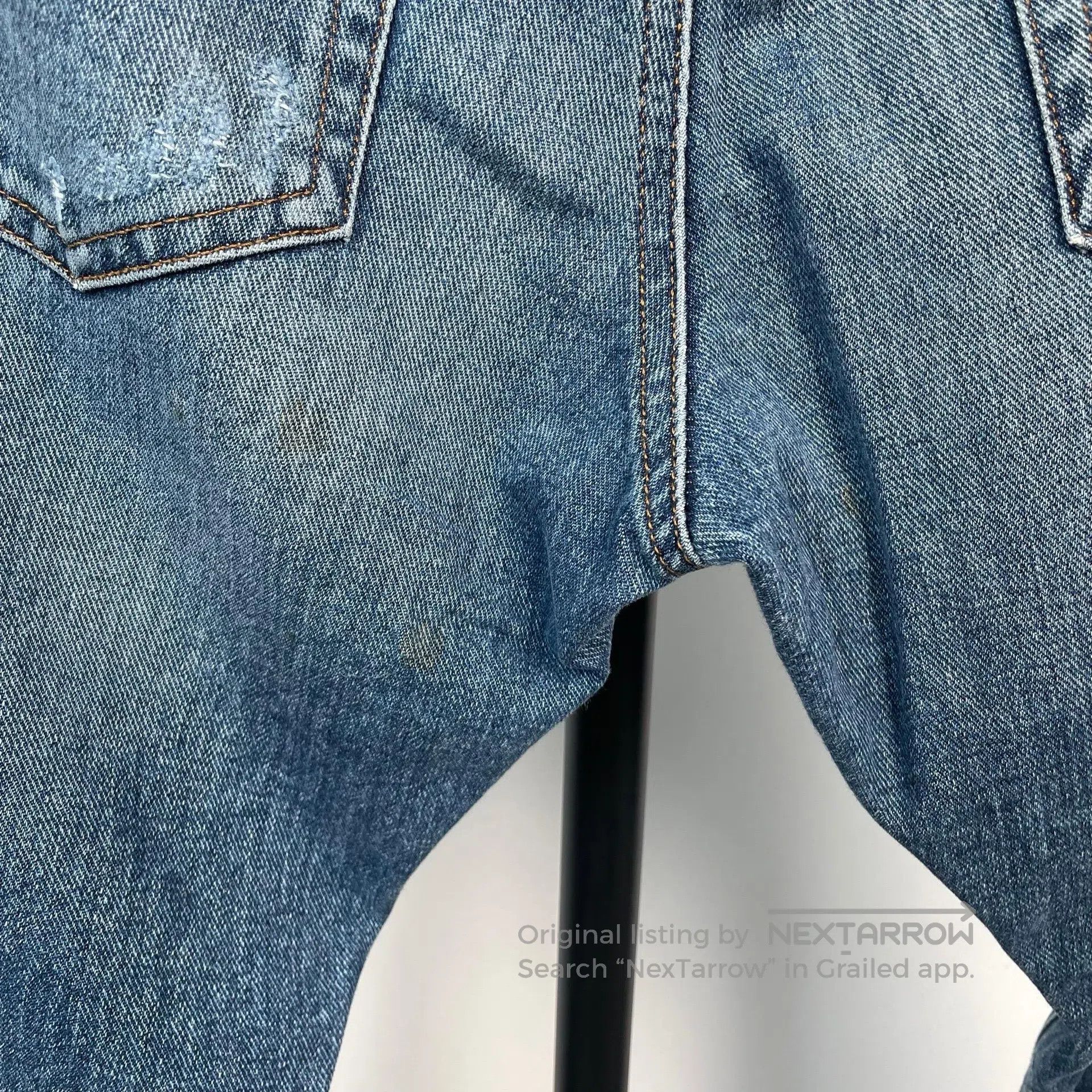 Dolce & Gabbana Dolce Gabbana Blue Camo Patterned Destroyed Denim Jeans| Size US 28 / EU 44 - 8 Thumbnail