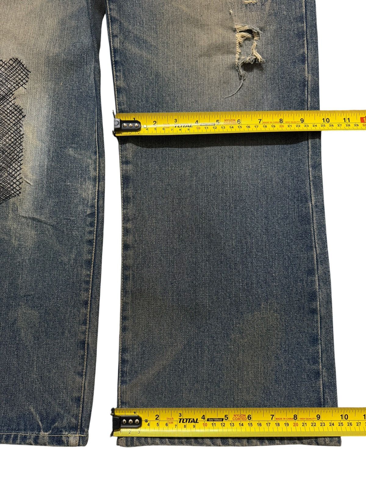Kapital Vintage Japanese Brand Mud Wash Distressed Wide Leg Baggy Size US 34 / EU 50 - 11 Thumbnail