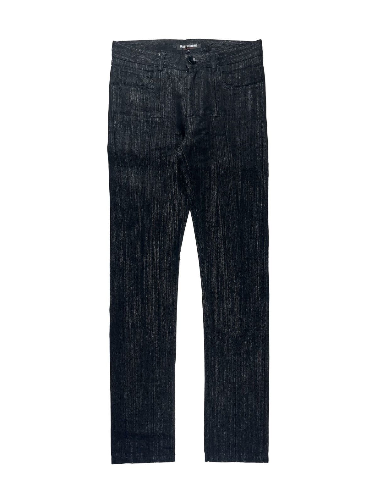 Pre-owned Raf Simons 2005  Silver Limited Edition Denim Jeans In Black