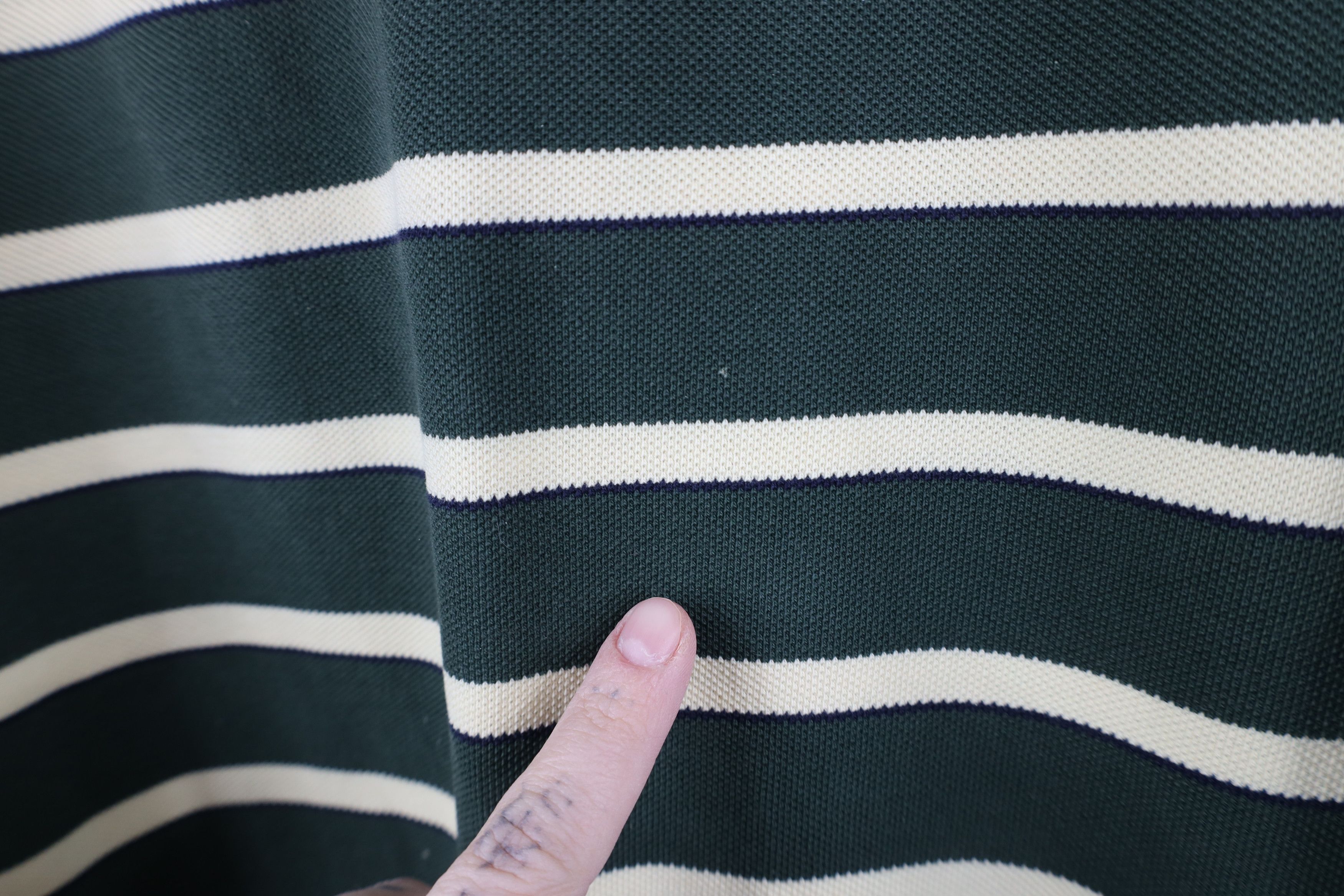Ralph Lauren × Vintage Vintage 90s Ralph Lauren Striped Long Sleeve Rugby Polo Size US L / EU 52-54 / 3 - 5 Thumbnail