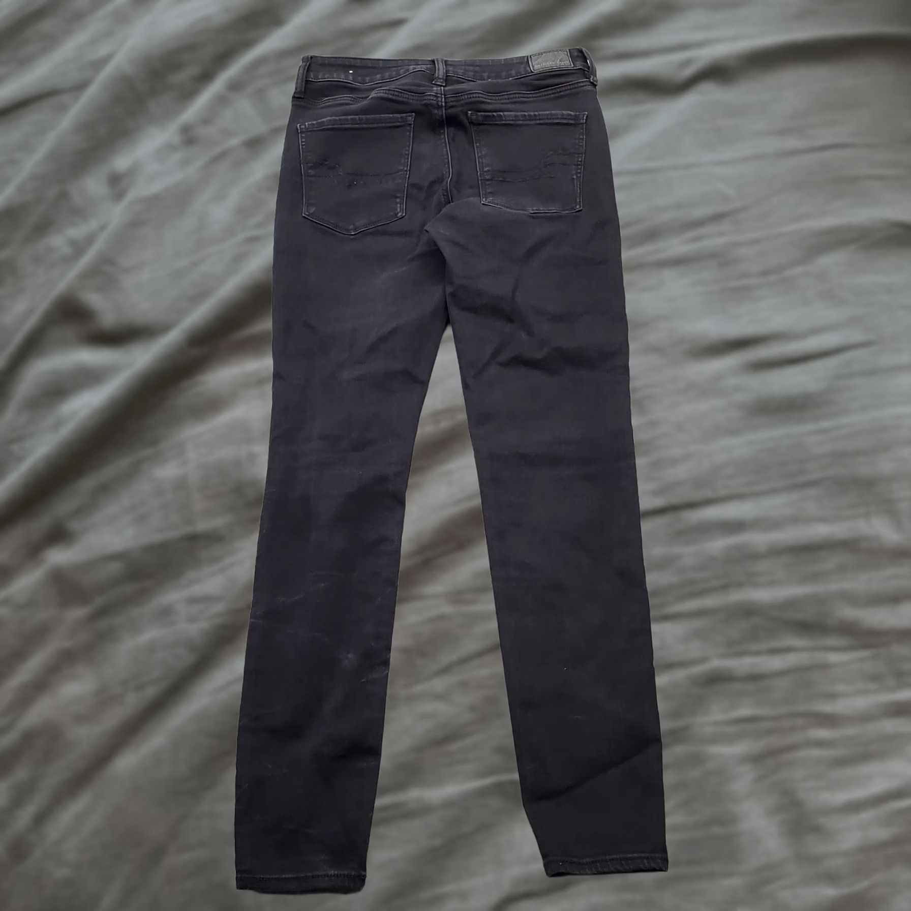American Eagle Outfitters American Eagle Outfitters Jeans Womens 8 Black Denim Stretch Distressed Regular Fit Size 30" / US 8 / IT 44 - 1 Thumbnail