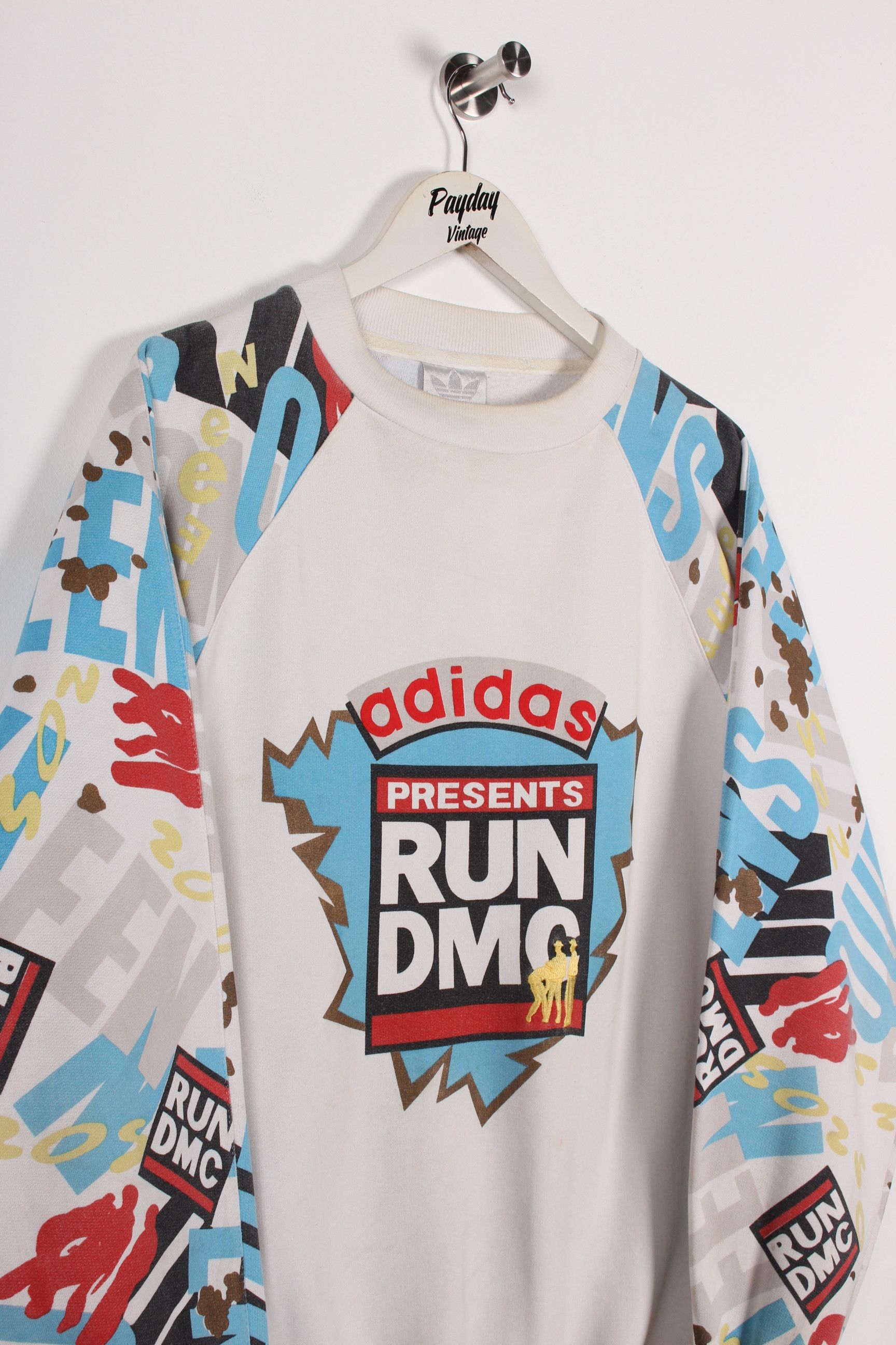 Adidas 80's Ultra Rare Adidas Run DMC Hip Hop Graphic Sweatshirt Size US M / EU 48-50 / 2 - 2 Thumbnail