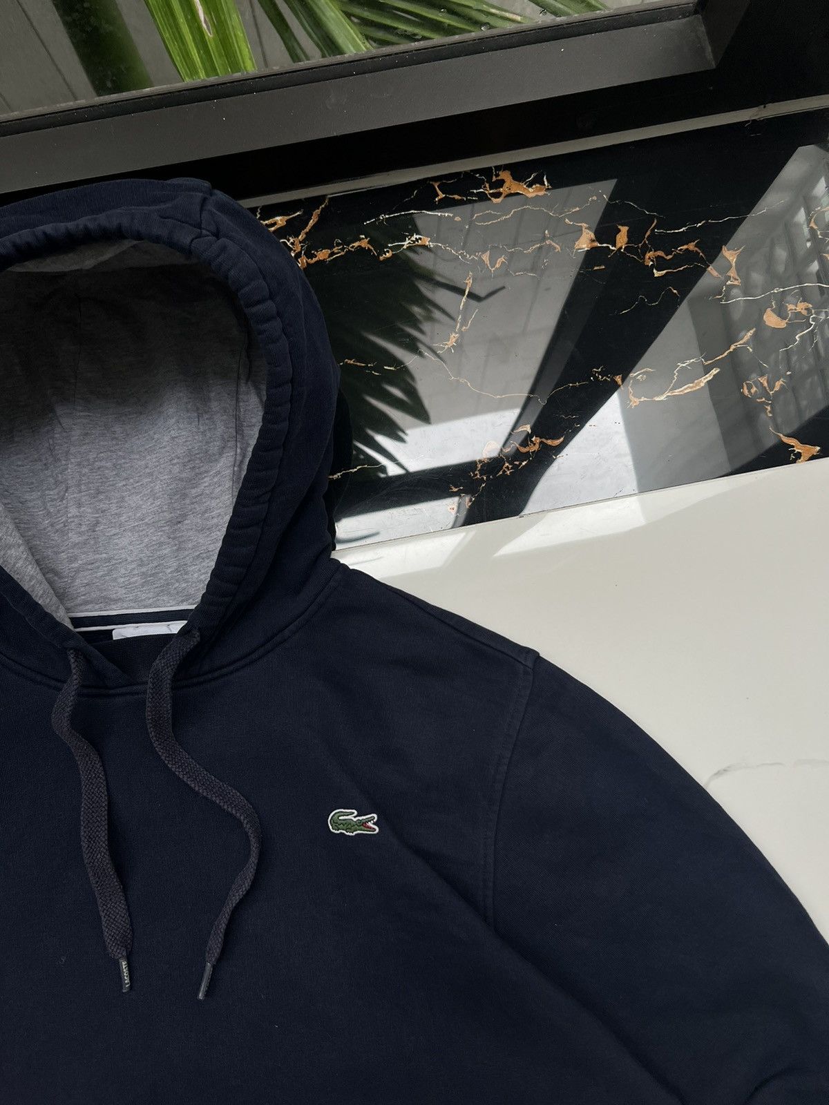 Lacoste × Vintage 90’s LACOSTE SMALL LOGO Y2K HOODIE BASIC Size US XL / EU 56 / 4 - 3 Thumbnail