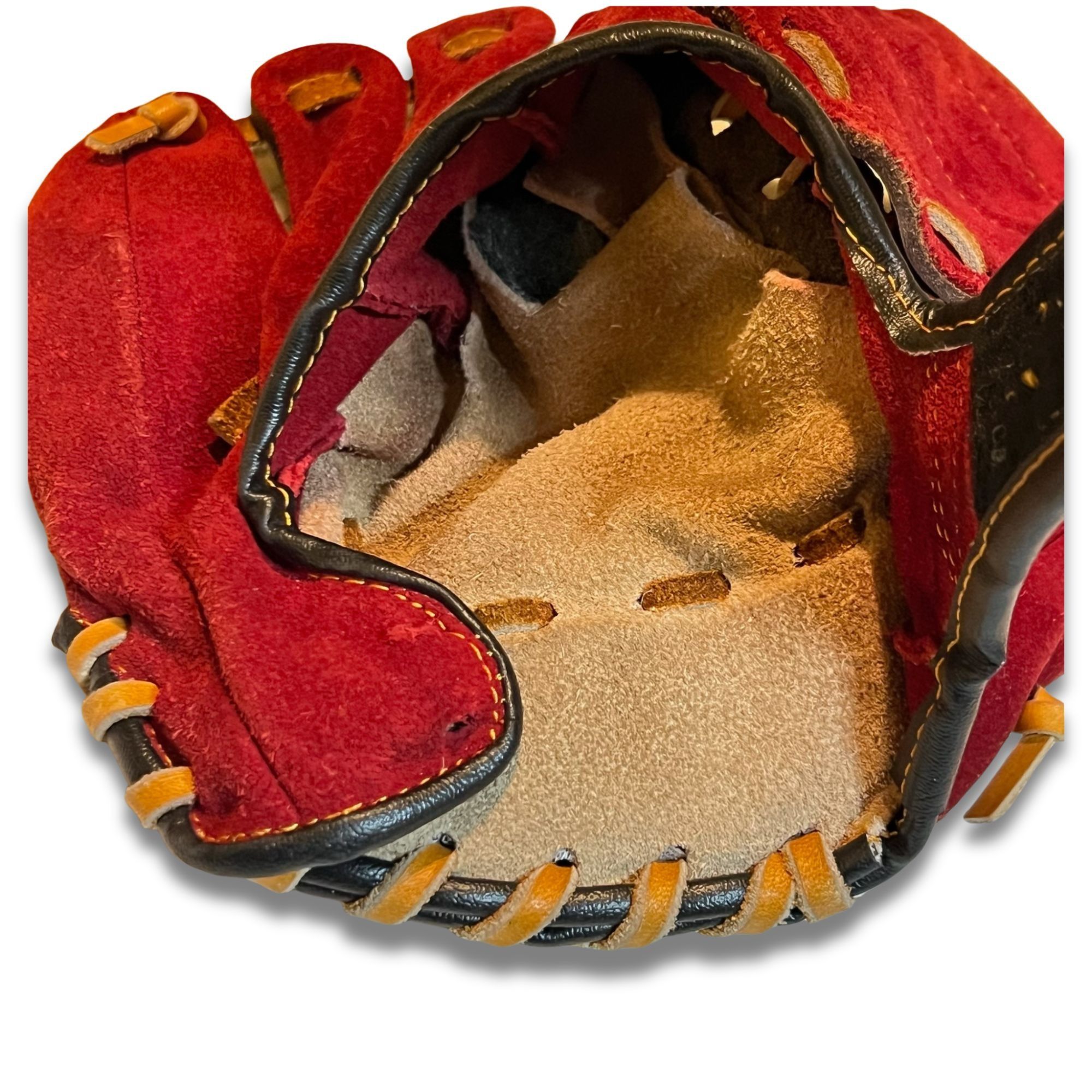 Other Palomares A1 Baseball Fielding Glove Genuine Leather Red/Bro Size ONE SIZE - 8 Thumbnail