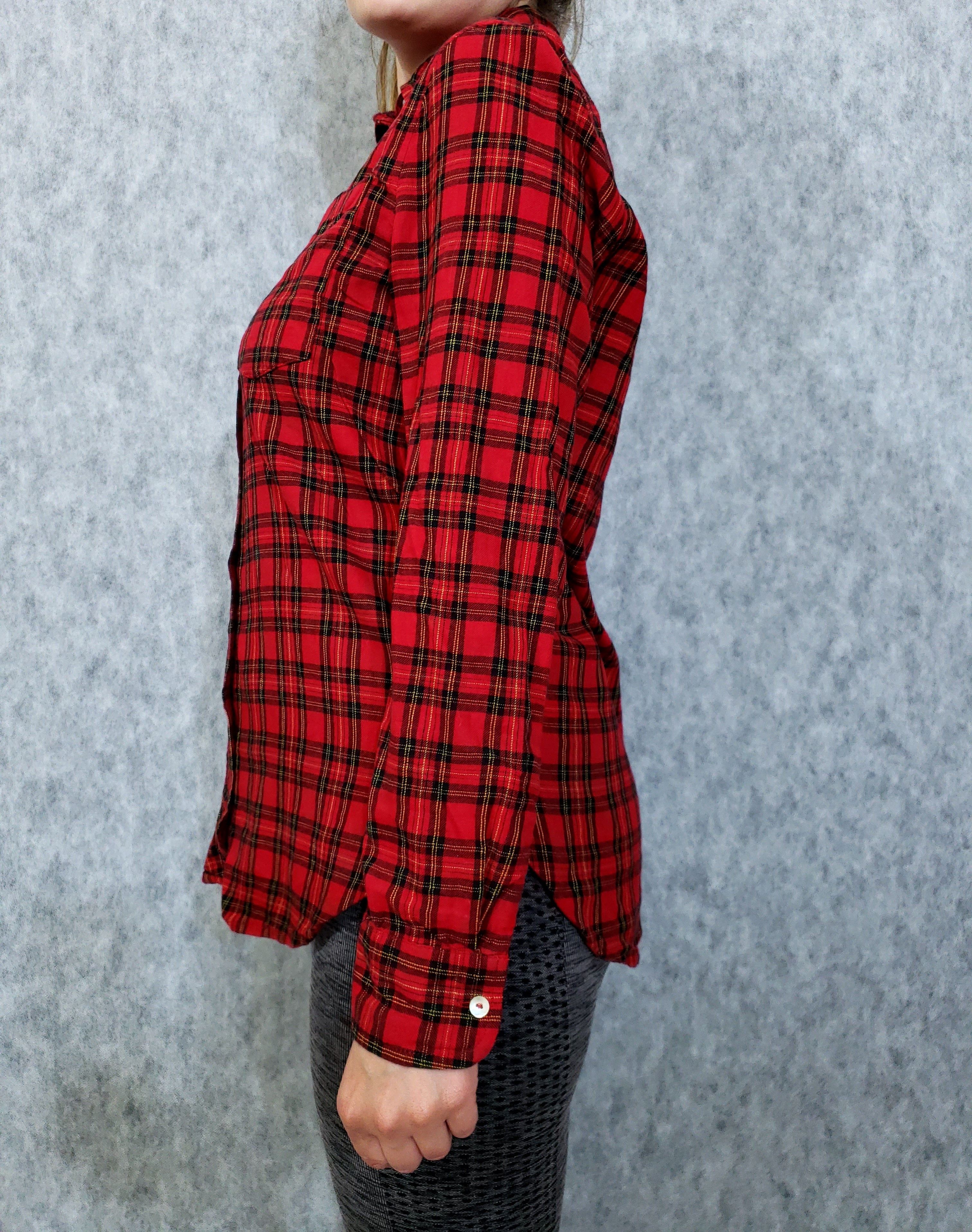 H&M H&M Checkered coton Long Sleeve Collared Top Shirt Size M / US 6-8 / IT 42-44 - 4 Thumbnail