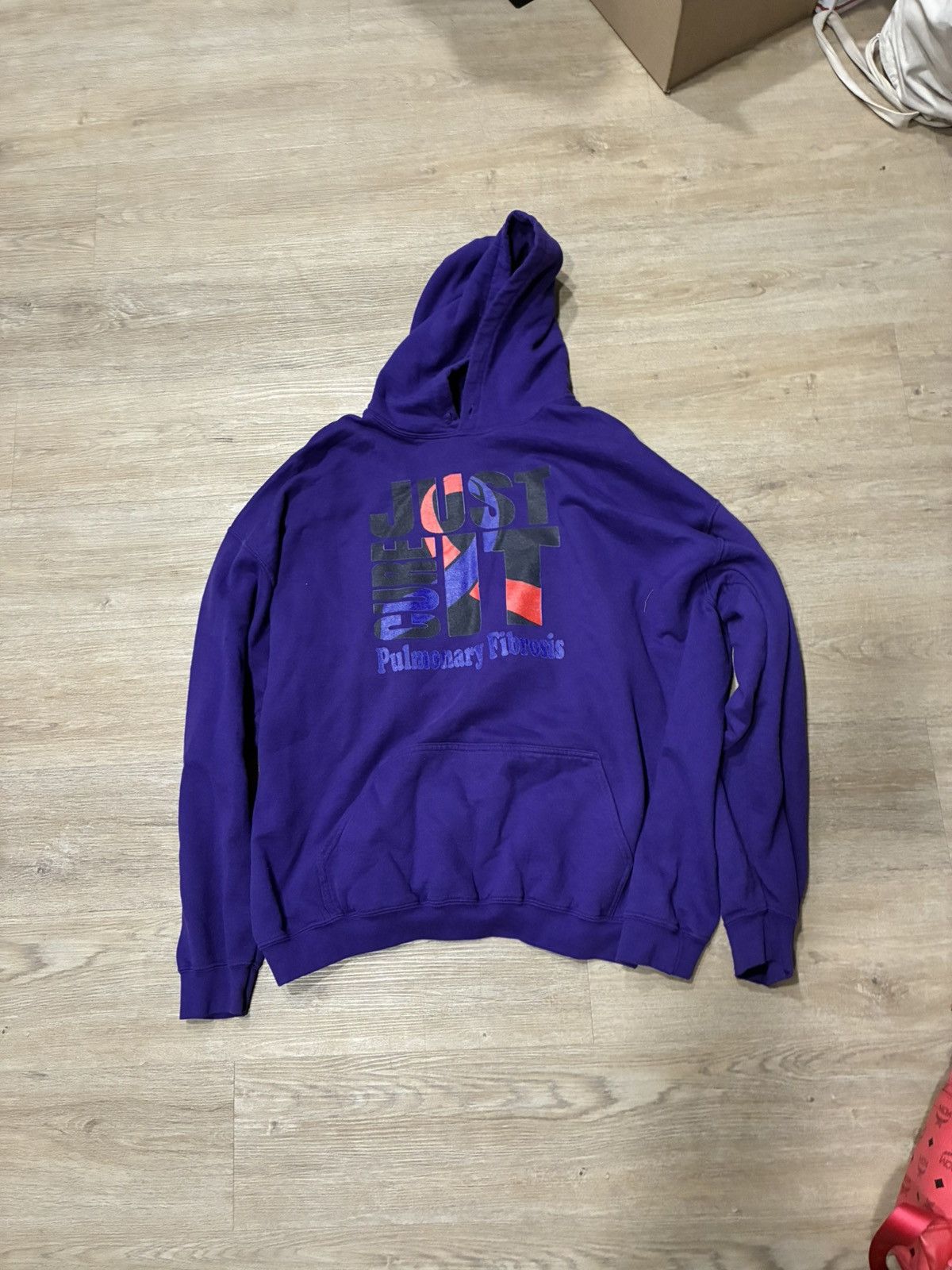 Nike Purple Nike Just Do It Hoodie - Size XL #purple Size US XL / EU 56 / 4 - 1 Thumbnail