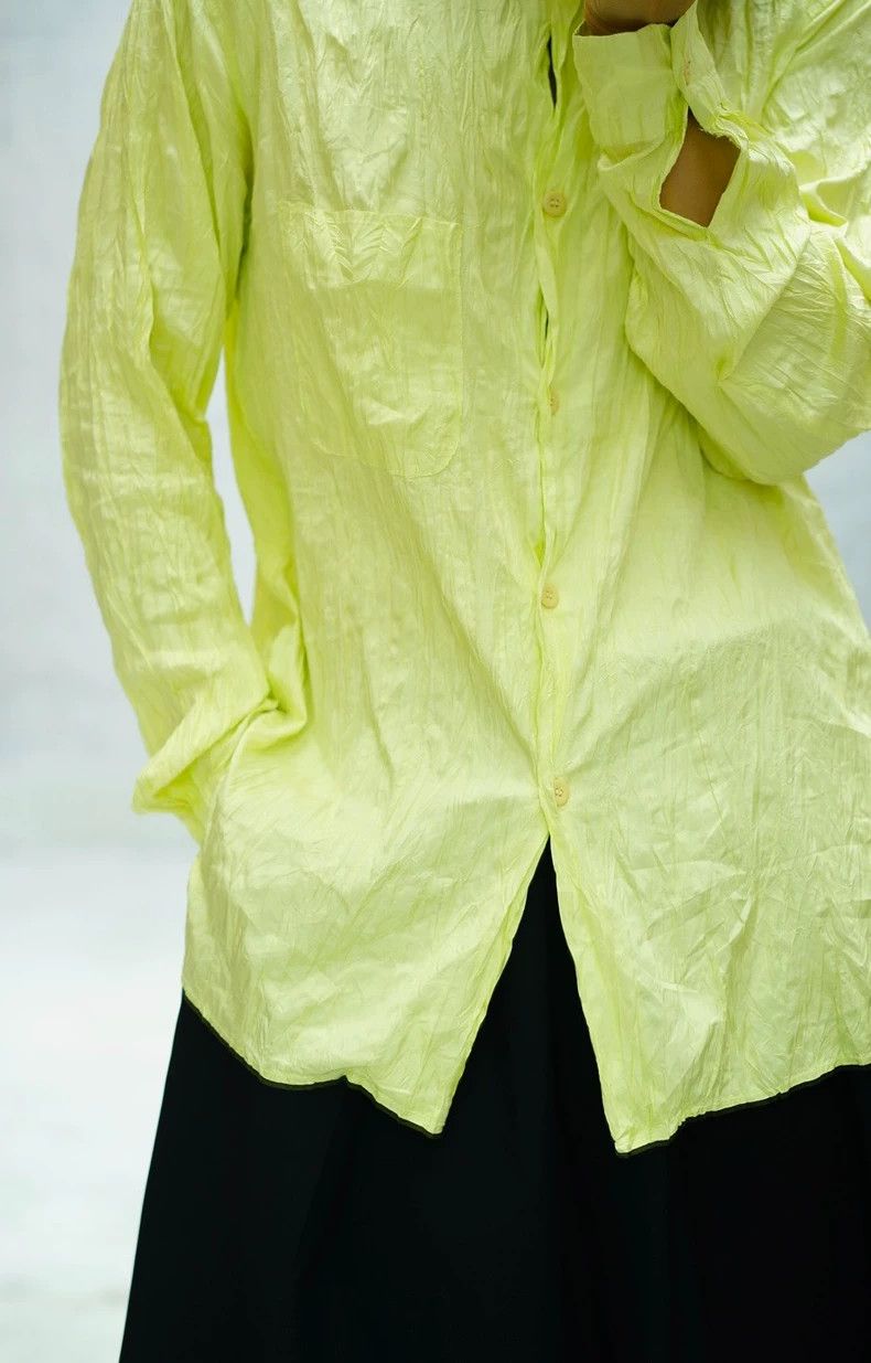 Issey Miyake Issey Miyake size:2 Green pleated shirt Size M / US 6-8 / IT 42-44 - 9 Thumbnail