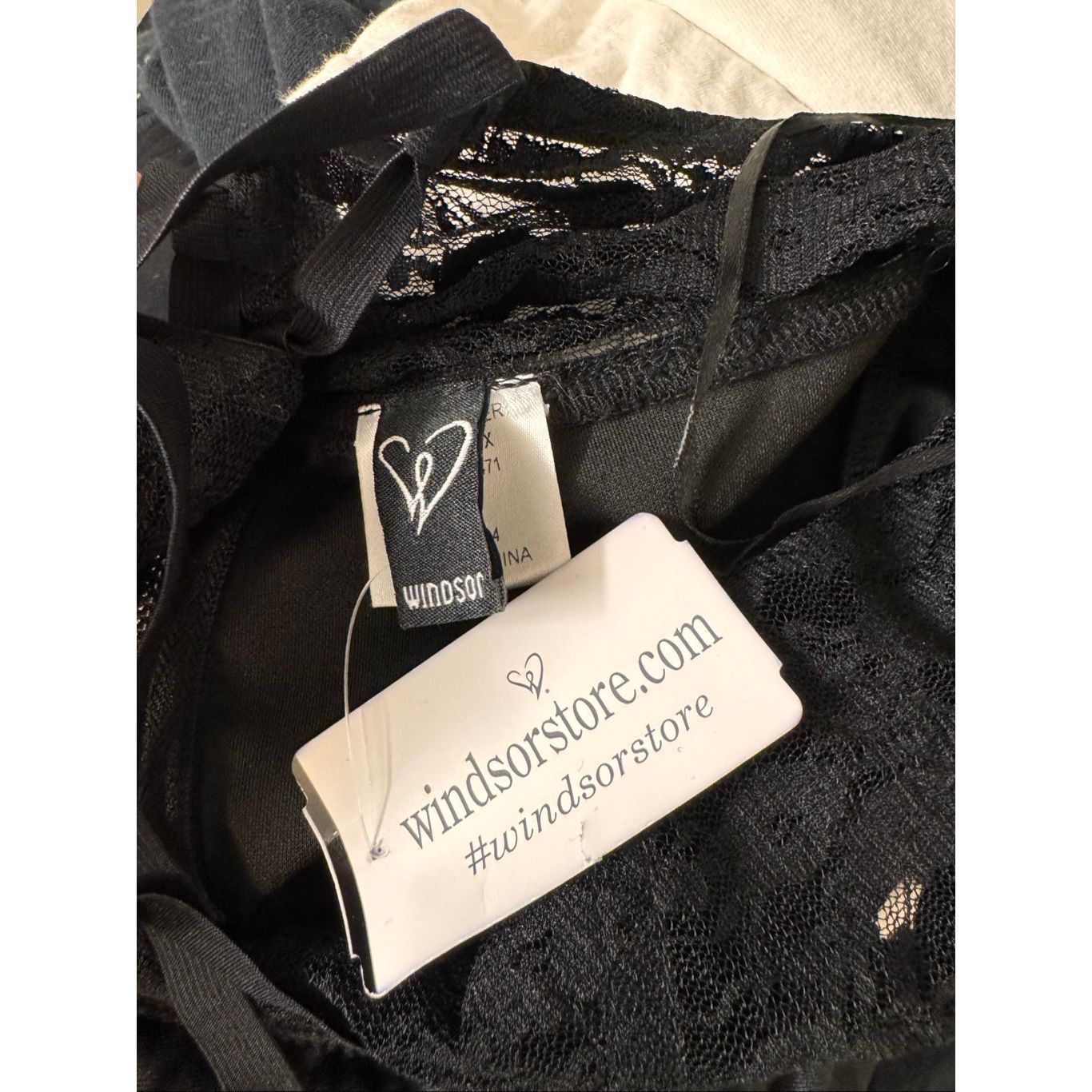 Other Windsor Black Lace Corset Bodycon Mini Dress Size Large L NW Size L / US 10 / IT 46 - 6 Thumbnail