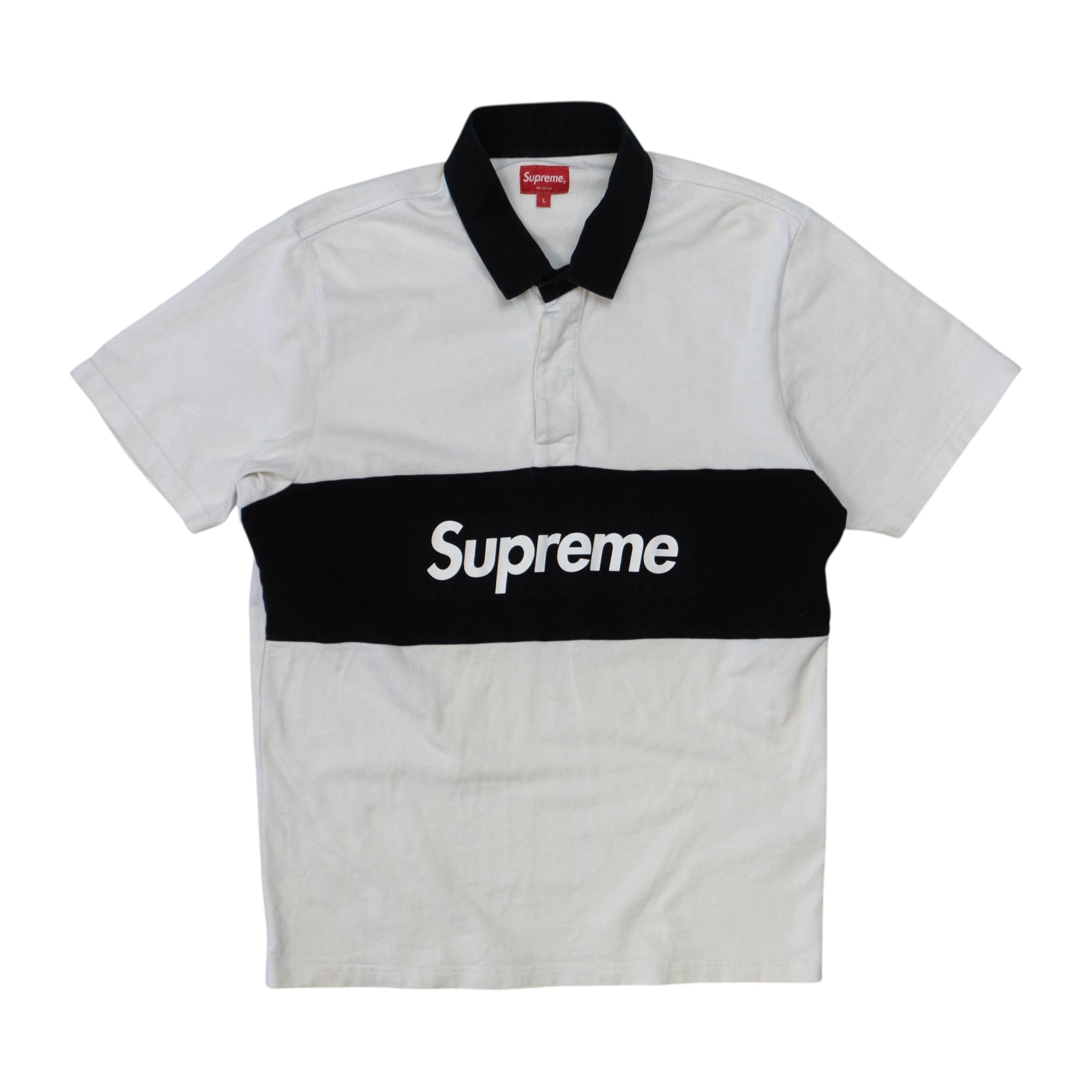 Supreme Box logo ボックスロゴ Polo ラグビーシャツ NWT Supreme Big Box Logo Paneled Rugby Shirt Polo Multicolor