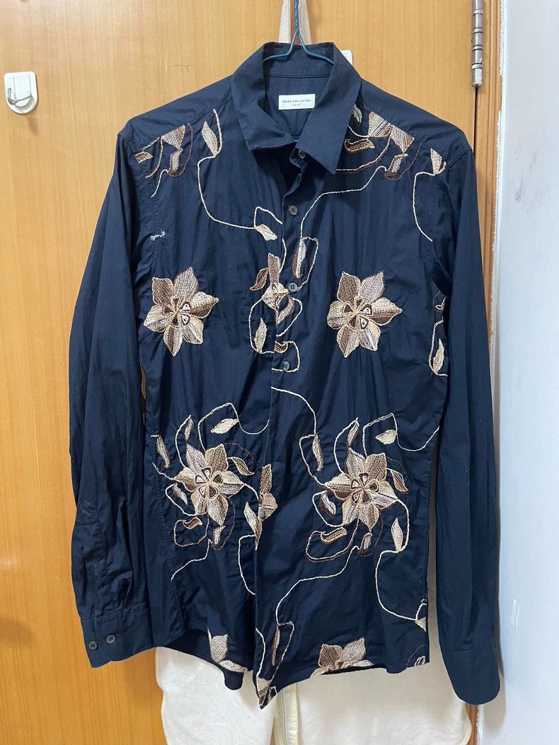 Dries Van Noten dries van noten Embroidered and floral shirt Size US S / EU 44-46 / 1 - 1 Thumbnail