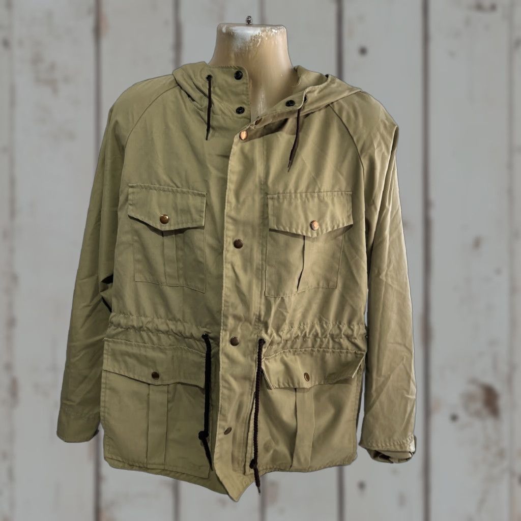 Vintage VINTAGE Red Head Hooded Rain Chore Field Jacket Men's Large Full Zip Hunting Mid-Length Brown 80s 90s Outdoor Mens Size US L / EU 52-54 / 3 - 1 Thumbnail