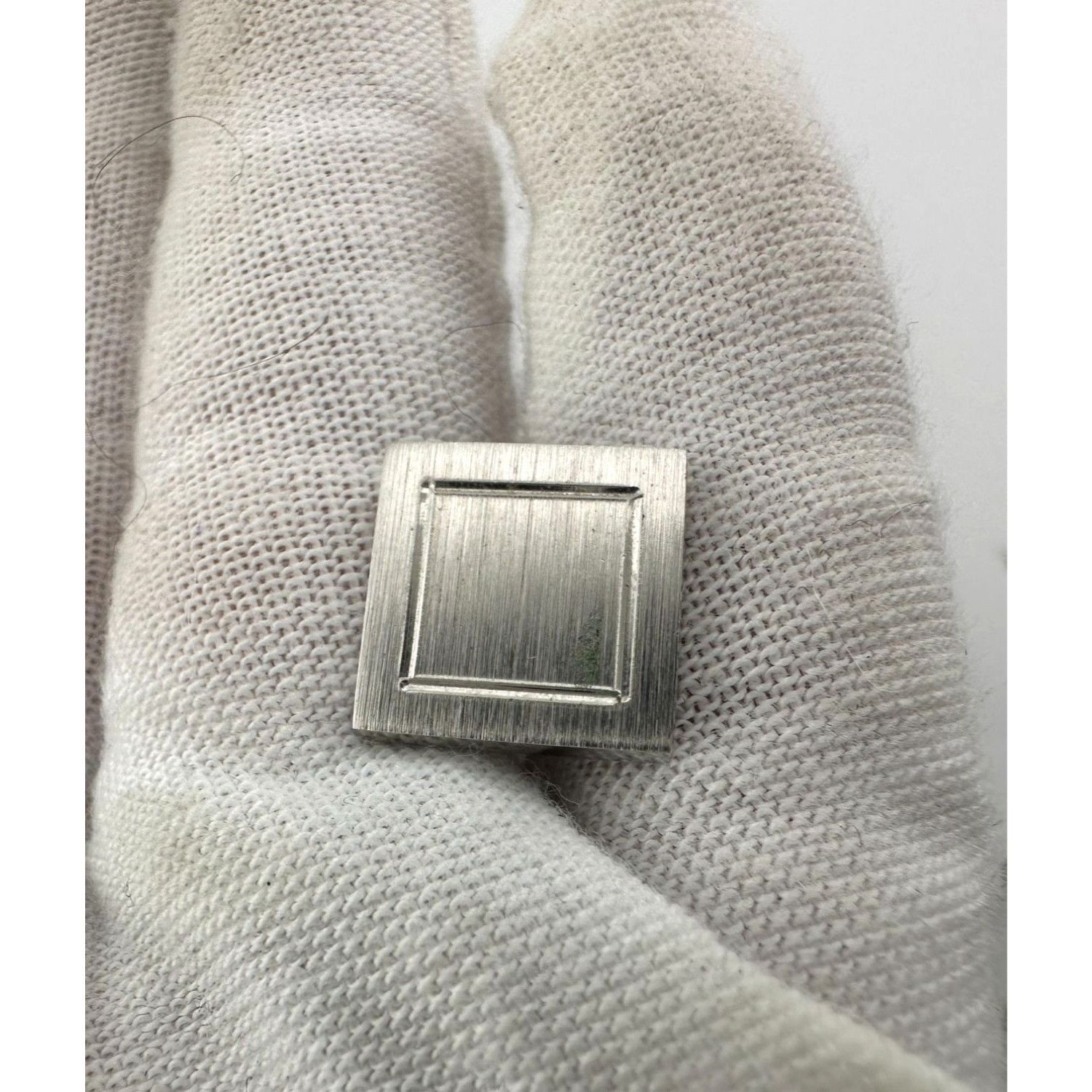 Other Men's Silver Tone Edged Square Shaped Pin / Tie Pin Size ONE SIZE - 9 Thumbnail
