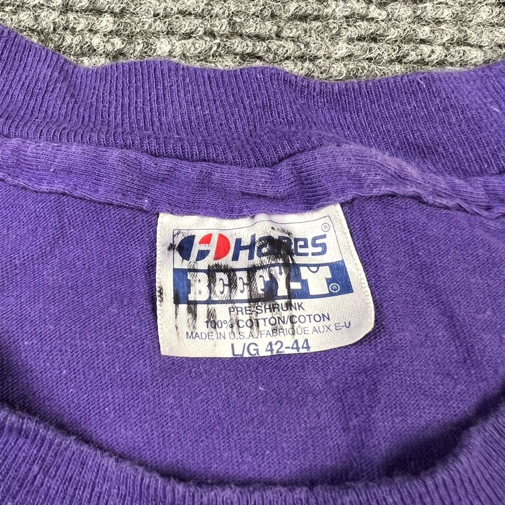 Hanes VINTAGE Pueblo Bonito Los Cabos Mexico Single Stitch Hanes T Shirt Mens Adult Large Purple 90s Graphic Crew Neck Short Sleeve Mexico Resort Size US L / EU 52-54 / 3 - 2 Thumbnail