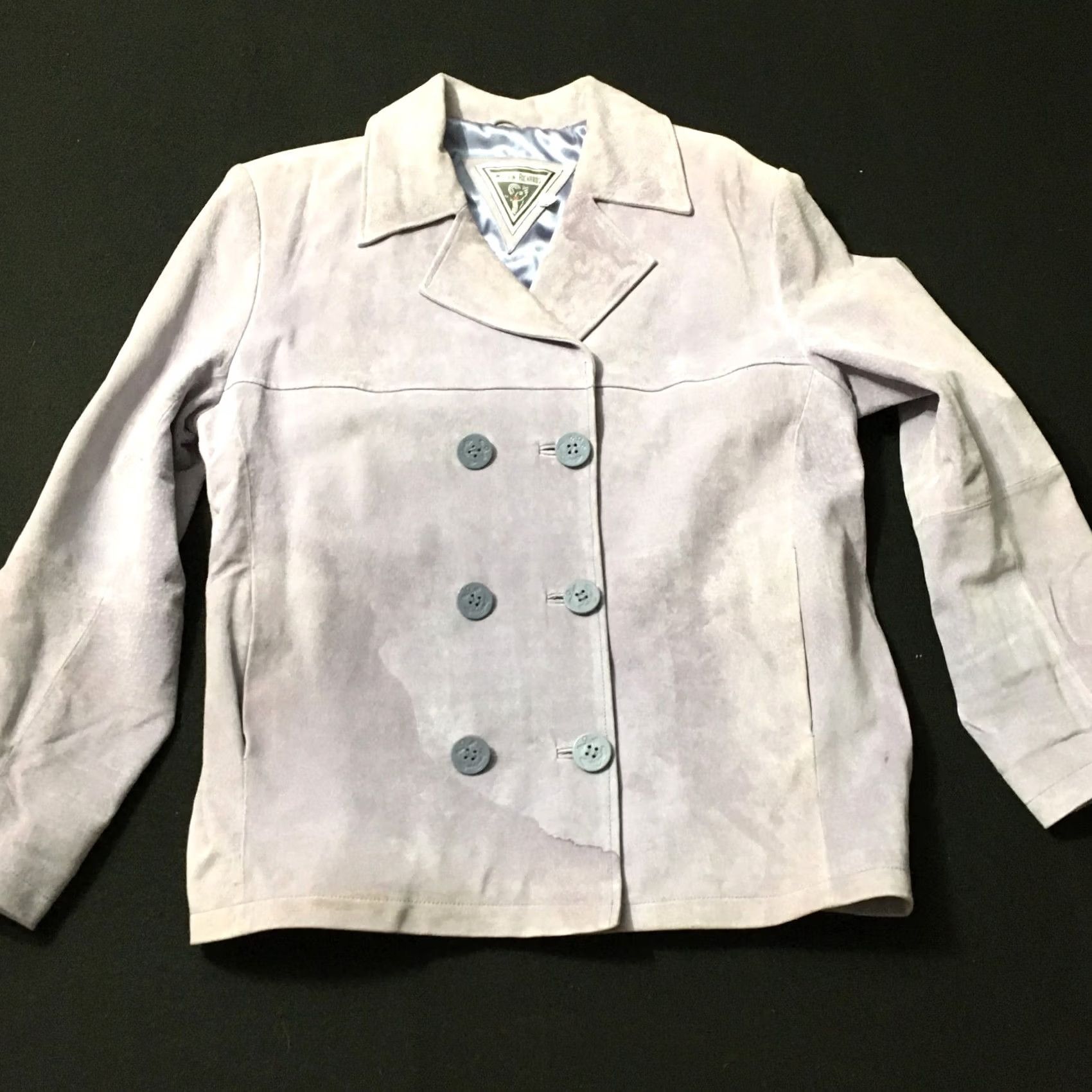 Vintage VINTAGE Marvin Richards Suede Jacket Western Boho Lavender Purple Fringe Pockets Button Long Sleeve Short Jacket Womens L Size L / US 10 / IT 46 - 3 Thumbnail