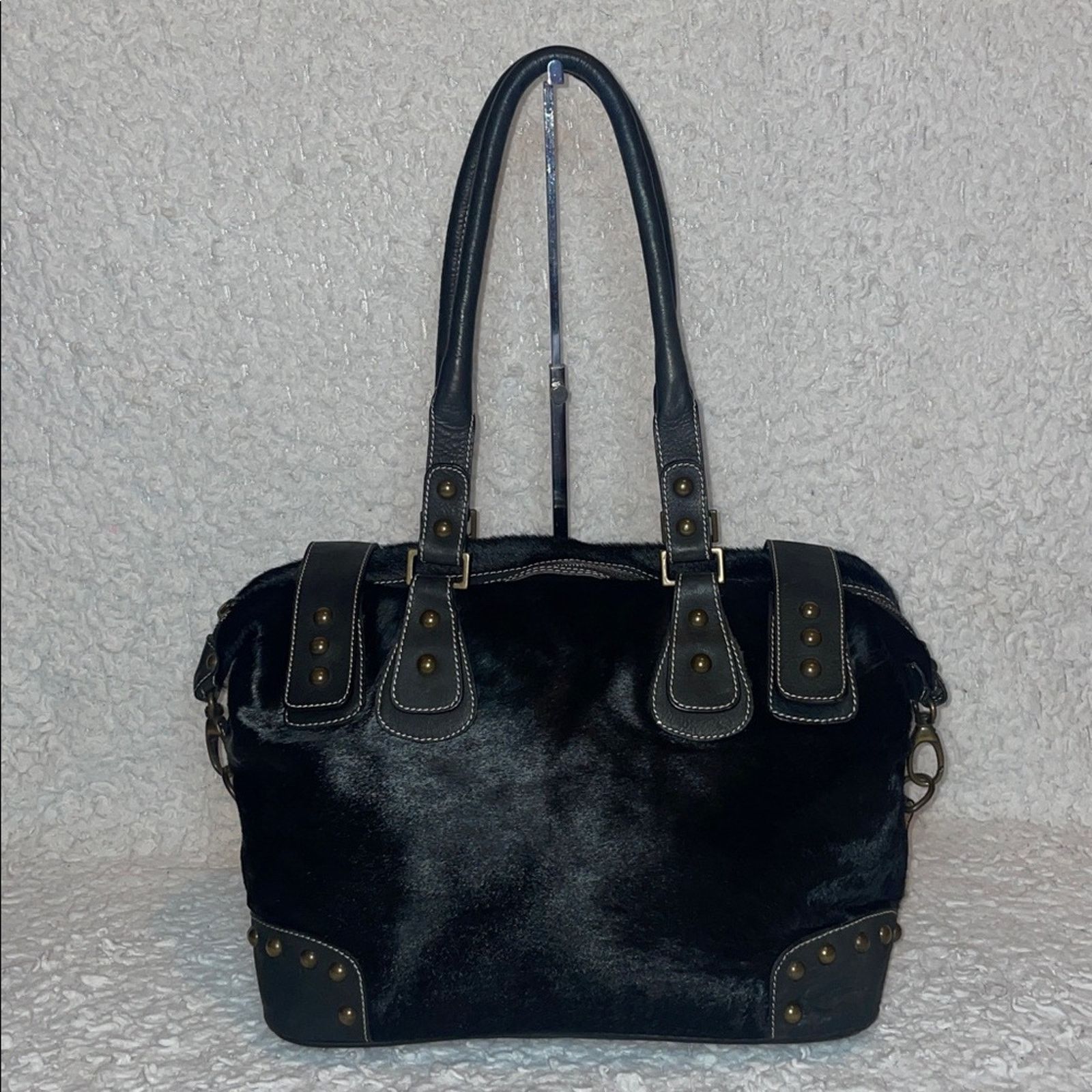 Other Guia’s Y2K Calf Hair Studded Tote Bag Black Size ONE SIZE - 1 Thumbnail