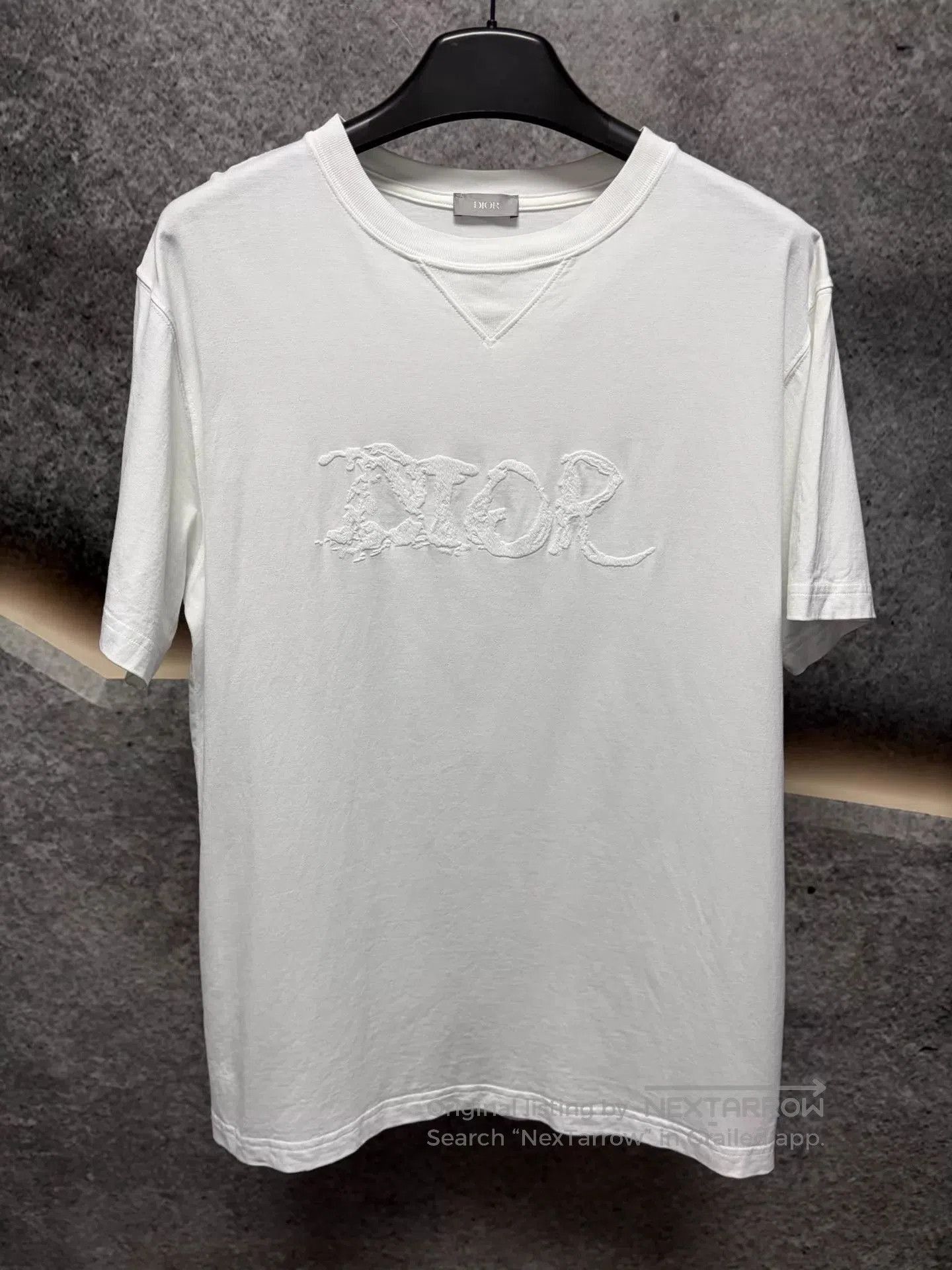 Dior White Short Sleeve Embroidered T. Size US M / EU 48-50 / 2 - 1 Thumbnail