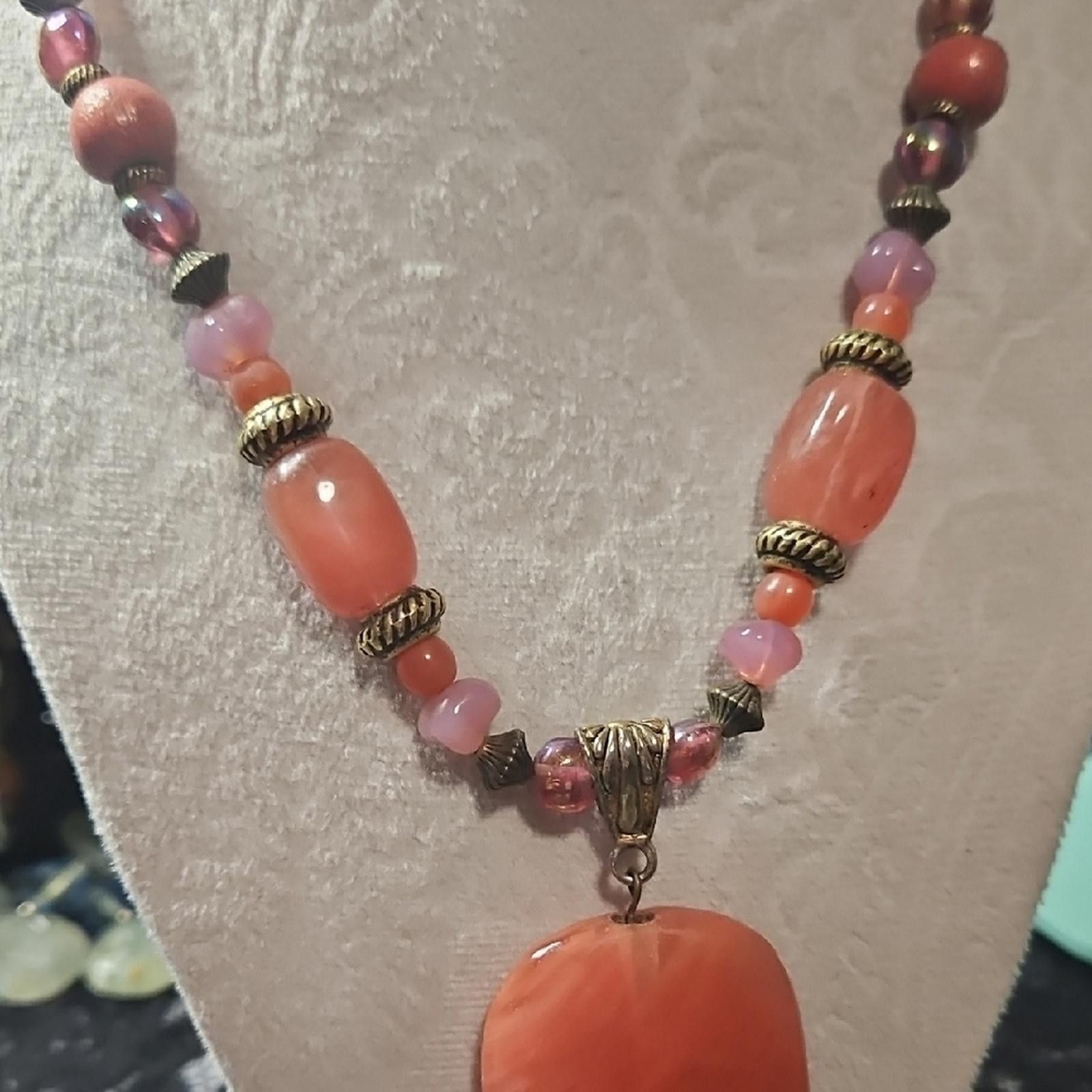Other Elegant Pink Beaded Necklace Size ONE SIZE - 2 Thumbnail