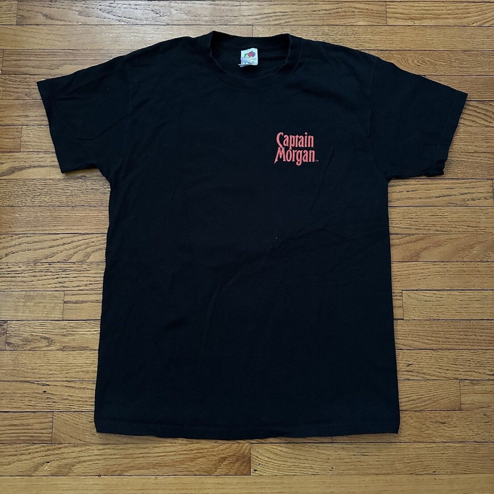 Vintage Vintage Captain Morgan Rum Liquor Black Promo Tee T-Shirt Size US L / EU 52-54 / 3 - 4 Thumbnail