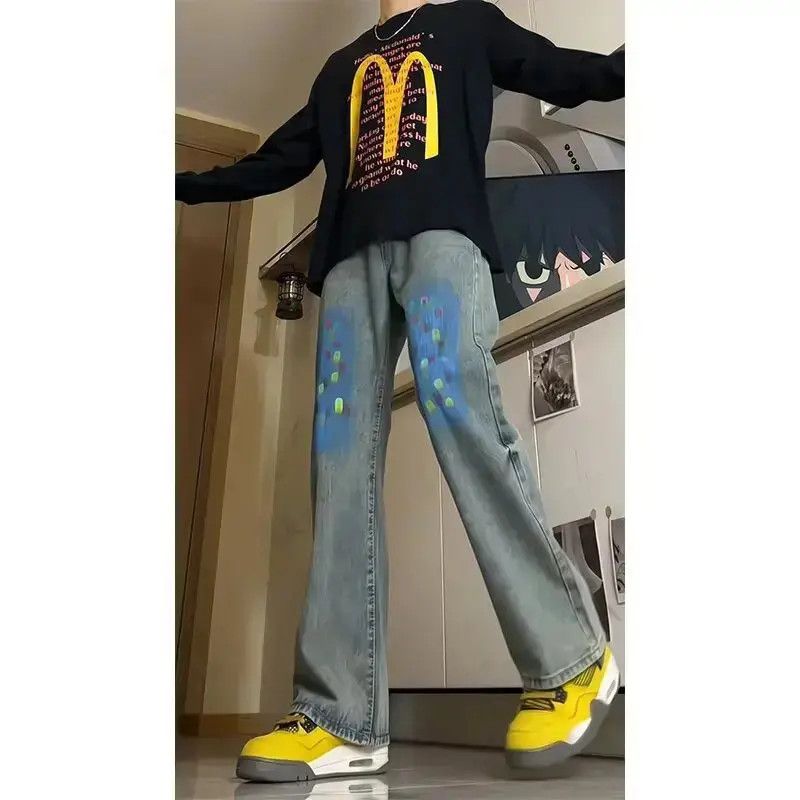Japanese Brand Retro loose straight leg jeans Size US 32 / EU 48 - 3 Thumbnail