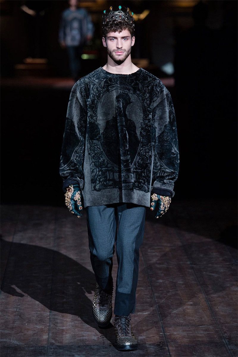 Dolce & Gabbana Dolce & Gabbana AW14 Studded Velvet Derby Size US 8 / EU 41 - 3 Thumbnail