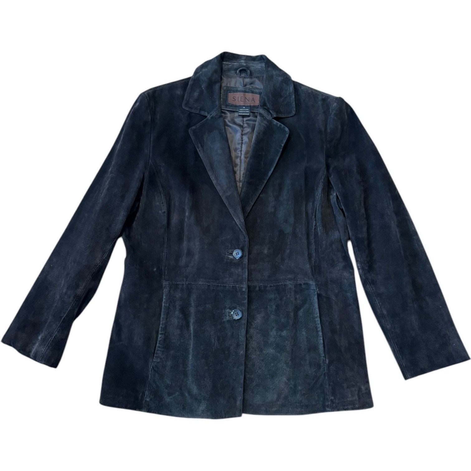 Vintage Vintage Siena chocolate suede jacket two button closing L Size L / US 10 / IT 46 - 1 Thumbnail