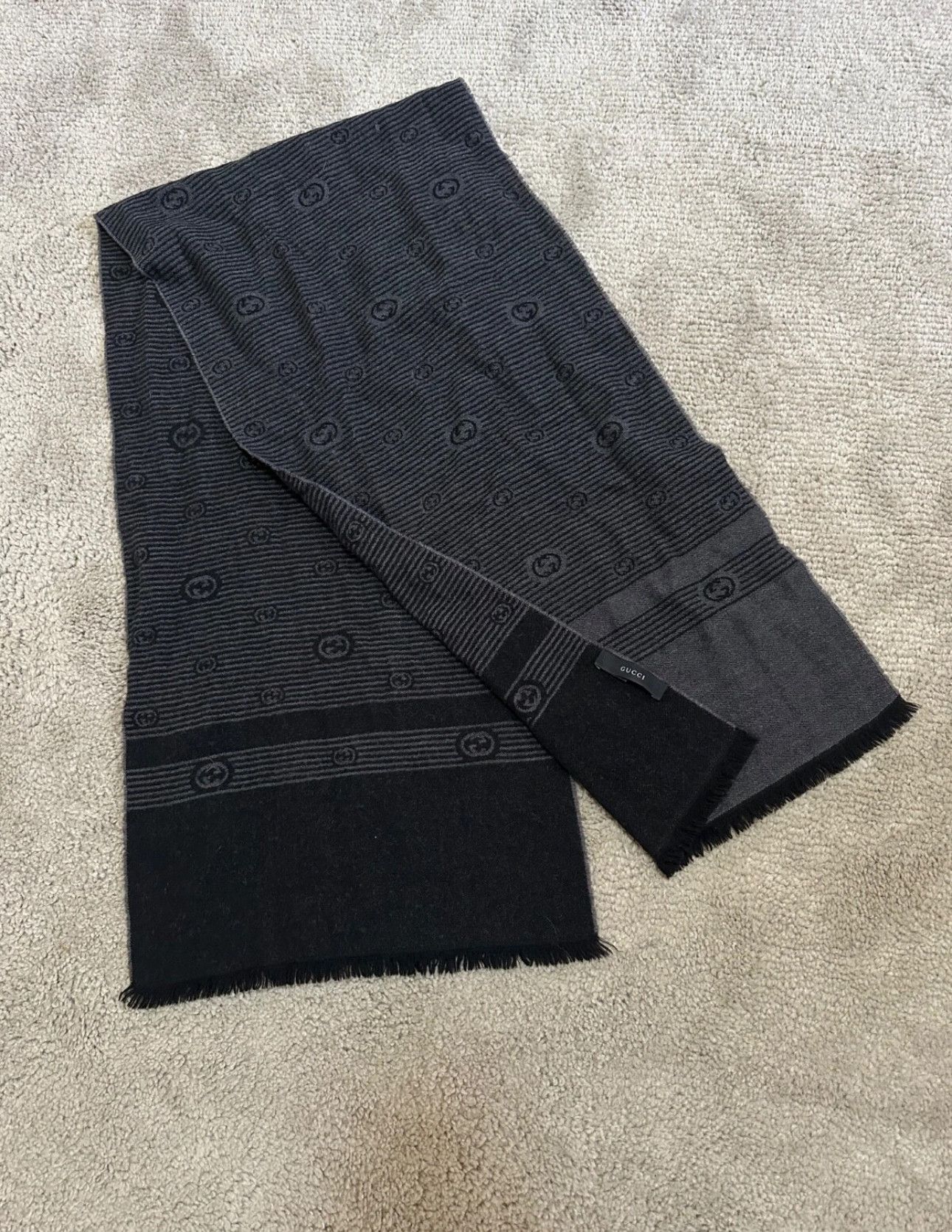 Gucci GUCCI 100% AUTHENTIC MEN/WOMEN WOOL SCARF MONOGRAM Size ONE SIZE - 8 Thumbnail